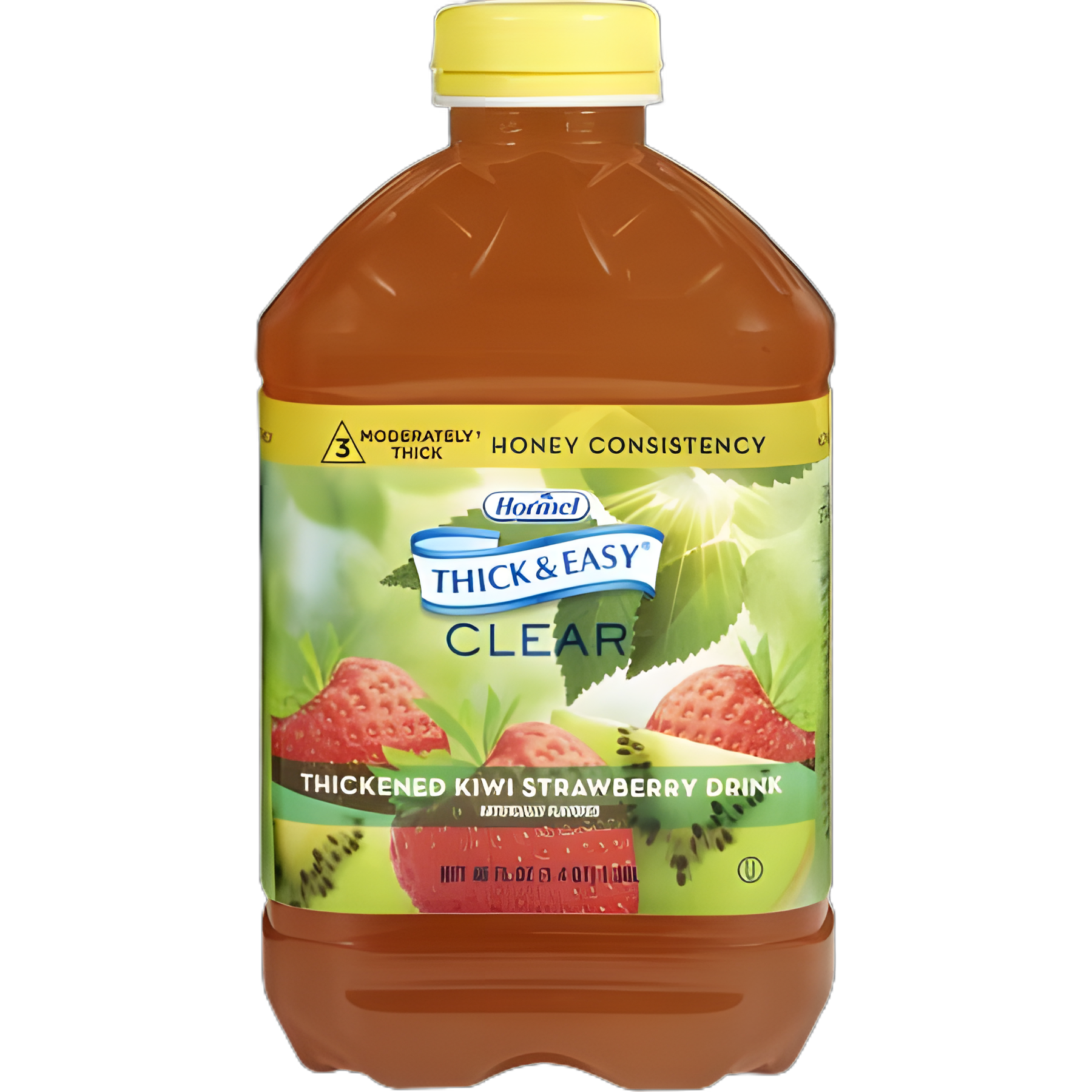 Thickened Beverage Thick & Easy® 46 oz. Bottle Kiwi Strawberry Flavor Liquid IDDSI Level 3 Moderately Thick/Liquidized