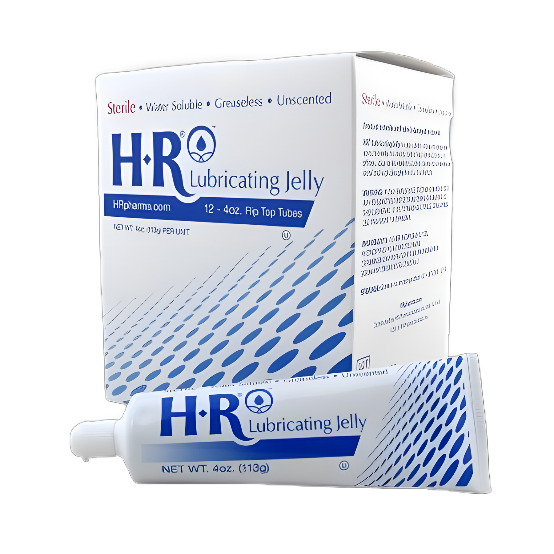HR® Lubricating Jelly 4 oz. Tube - Sterile, Chlorhexidine-Free