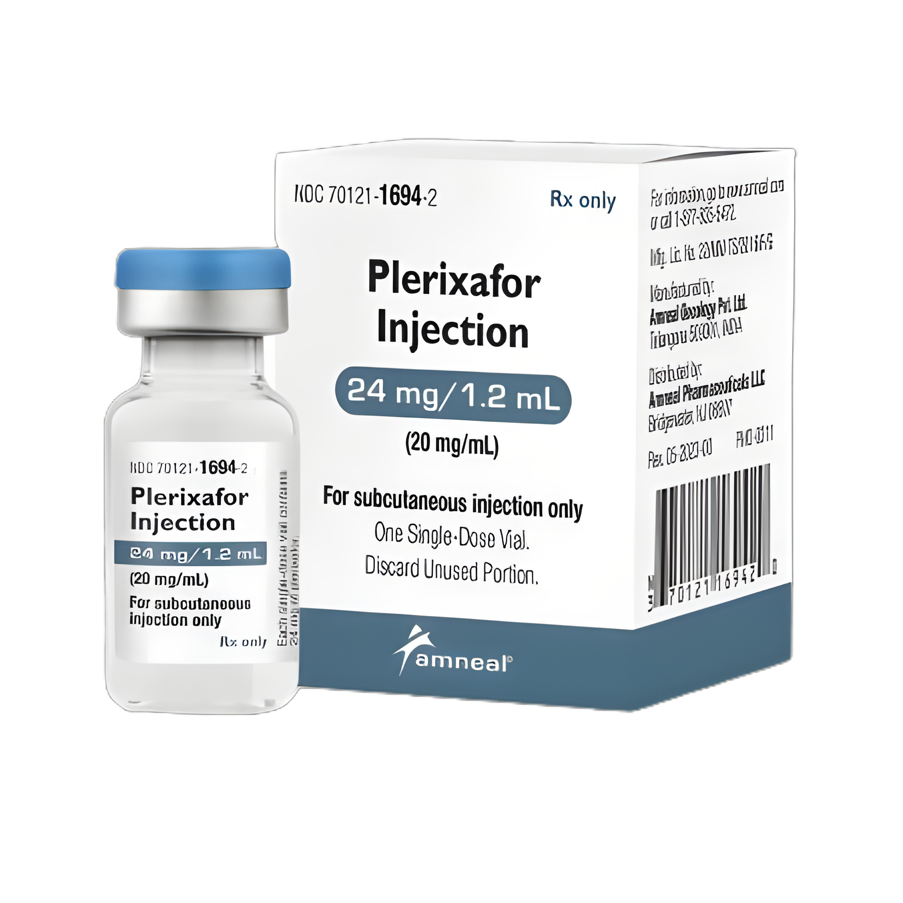 Plerixafor 20 mg / mL Injection Single-Dose Vial 1.2 mL