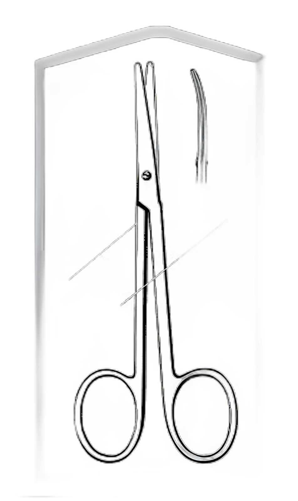 Strabismus Scissors Econo™ 4.5 Inch - Floor Grade Stainless Steel, Sterile, Curved Blunt Tip