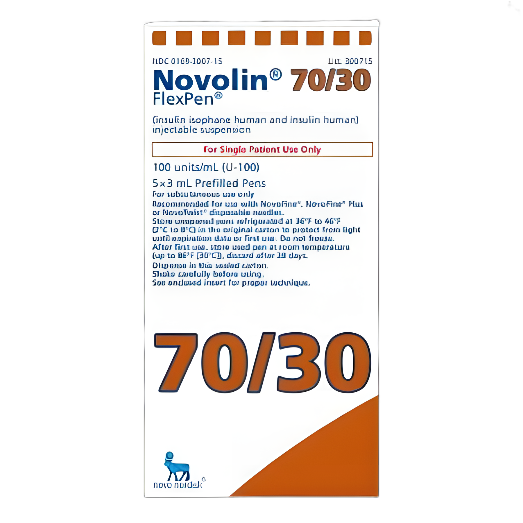 Insulin Isophane Human / Insulin Human 70/30 U/mL Prefilled FlexPen Injection Pen 3 mL by Novo Nordisk
