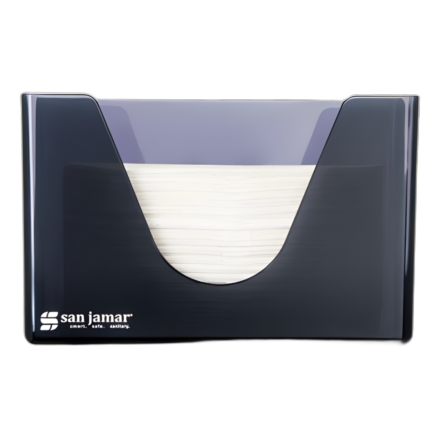 San Jamar Countertop Folded Towel Dispenser, Black Pearl - Compact Hygiene Solution