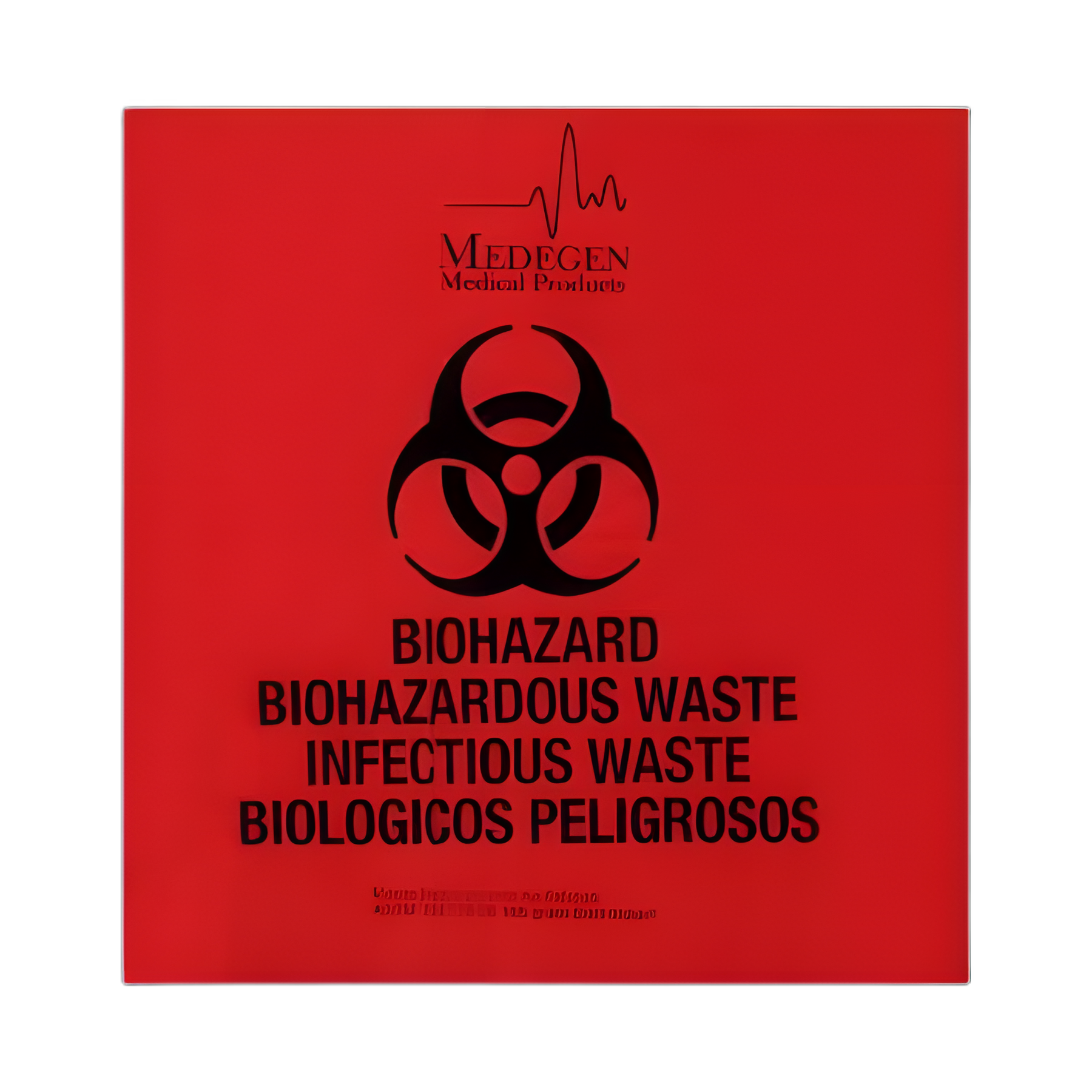 Biohazard Waste Bag Medegen Medical Products 20 to 30 gal. Red Bag Polyethylene 30 X 36 Inch
