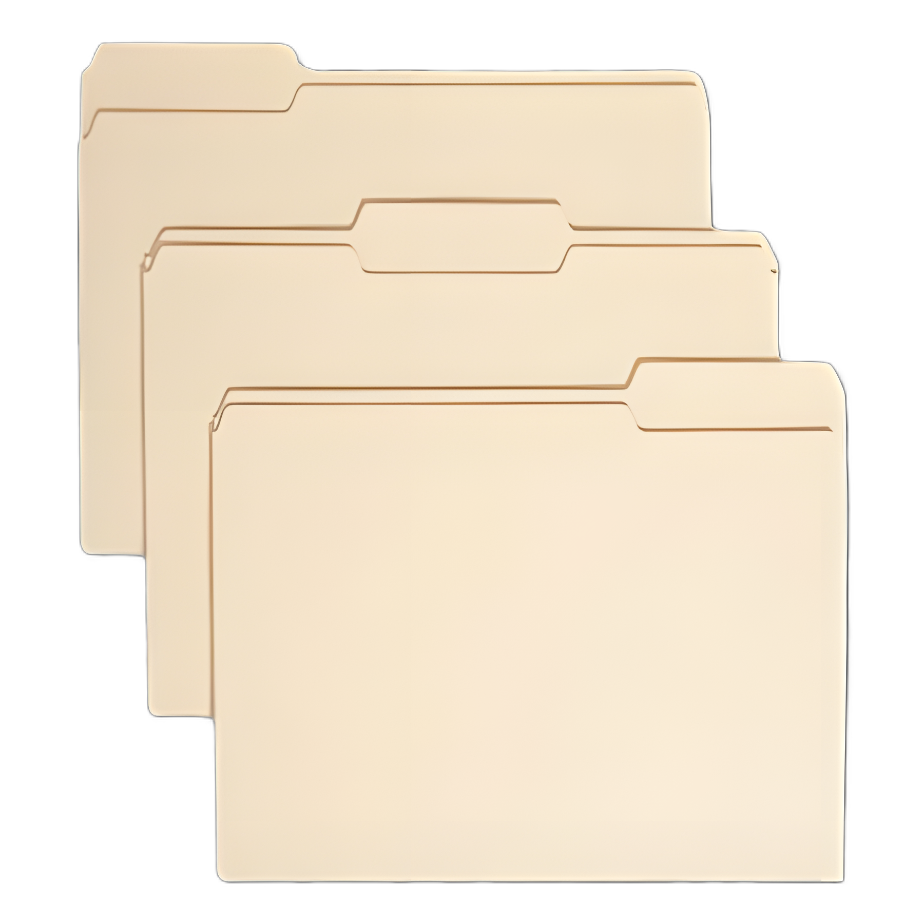 100% Recycled Manila Top Tab File Folders, 1/3-Cut Tabs: Assorted, Letter Size, 0.75" Expansion, Manila, 100/Box