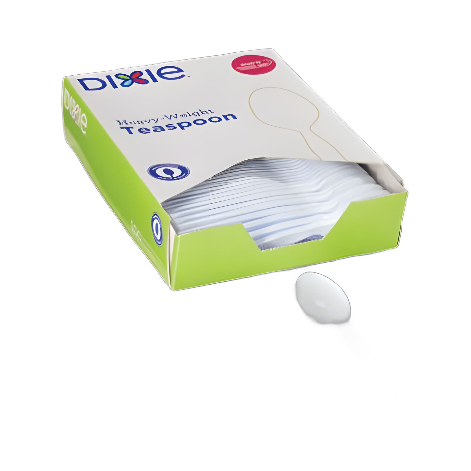 Plastic Cutlery, Heavyweight Teaspoons, White, 100/Box