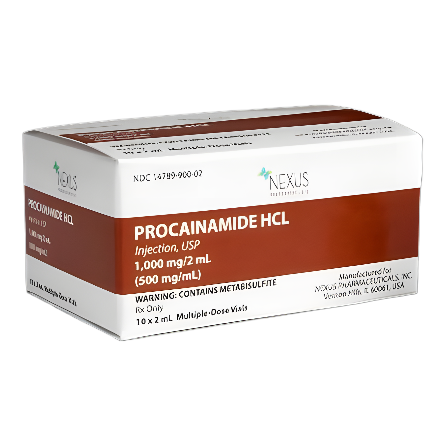 Procainamide HCl 500 mg/mL Injection 2 mL Vial - Nexus Pharmaceuticals