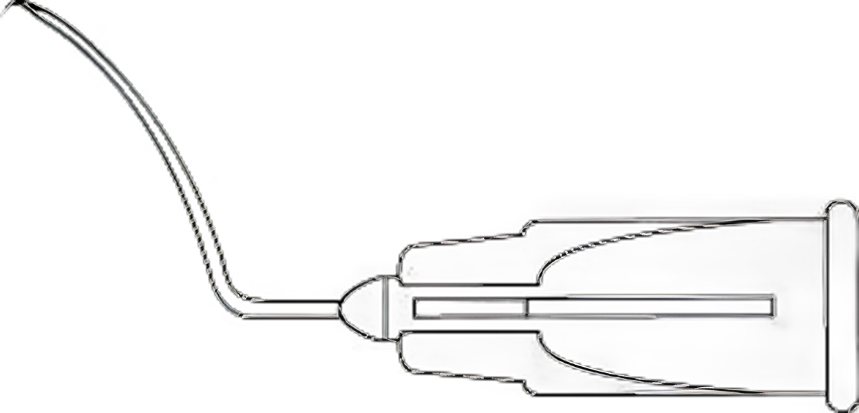 Irrigating Cystotome Visitec™ 25 Gauge 5/8 Inch Length 90° Angled Tip - 581602