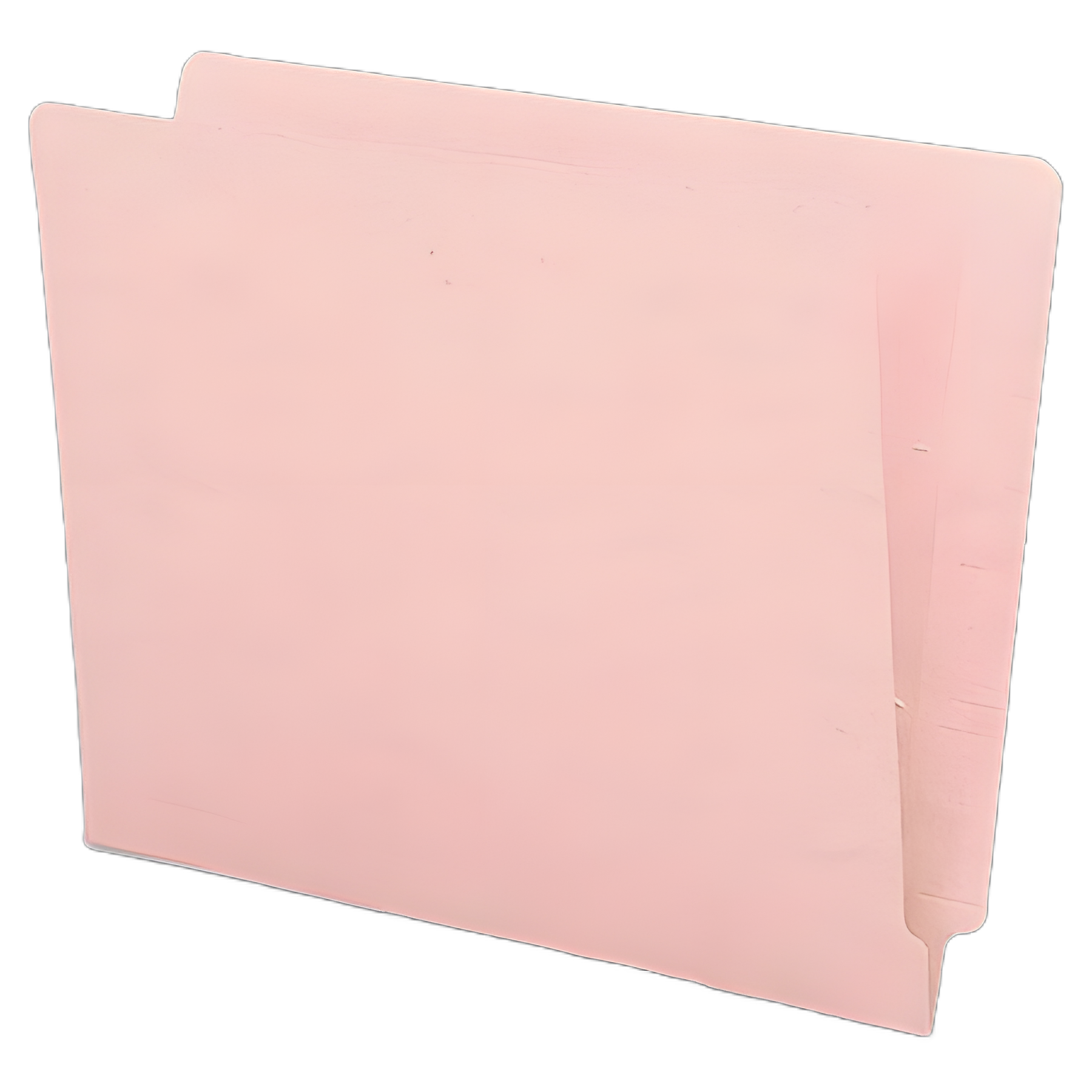 Shelf-Master Reinforced End Tab Colored Folders, Straight Tabs, Letter Size, 0.75" Expansion, Pink, 100/Box