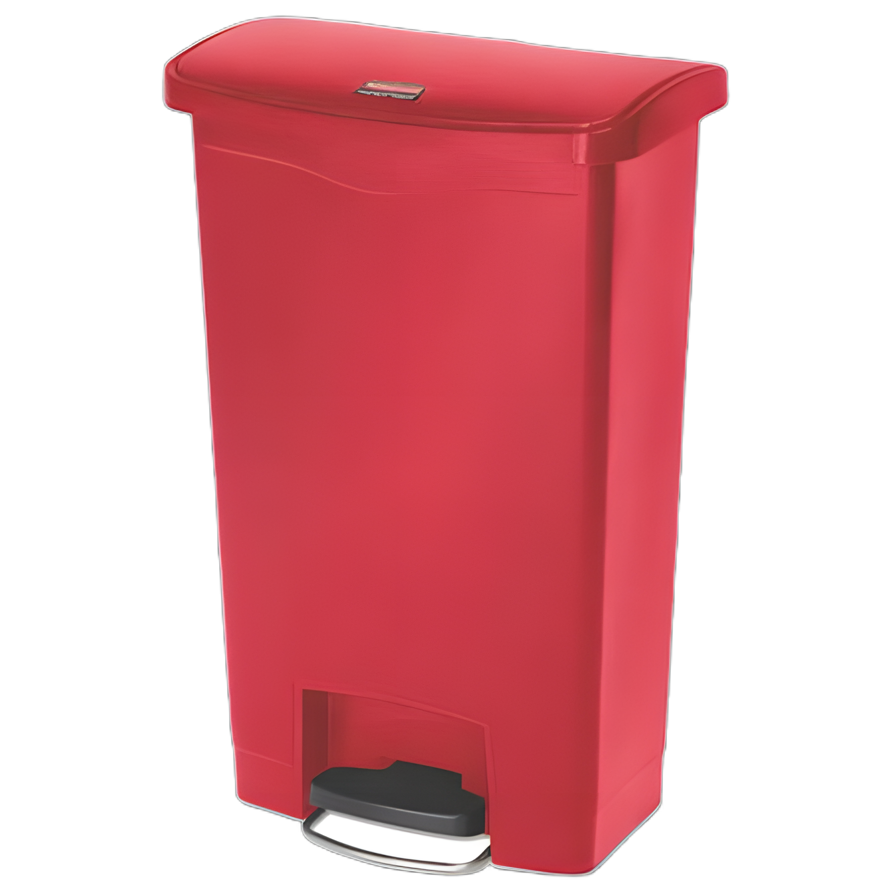 Streamline Resin Step-On Waste Container 13 Gallon, Red - Rubbermaid Commercial