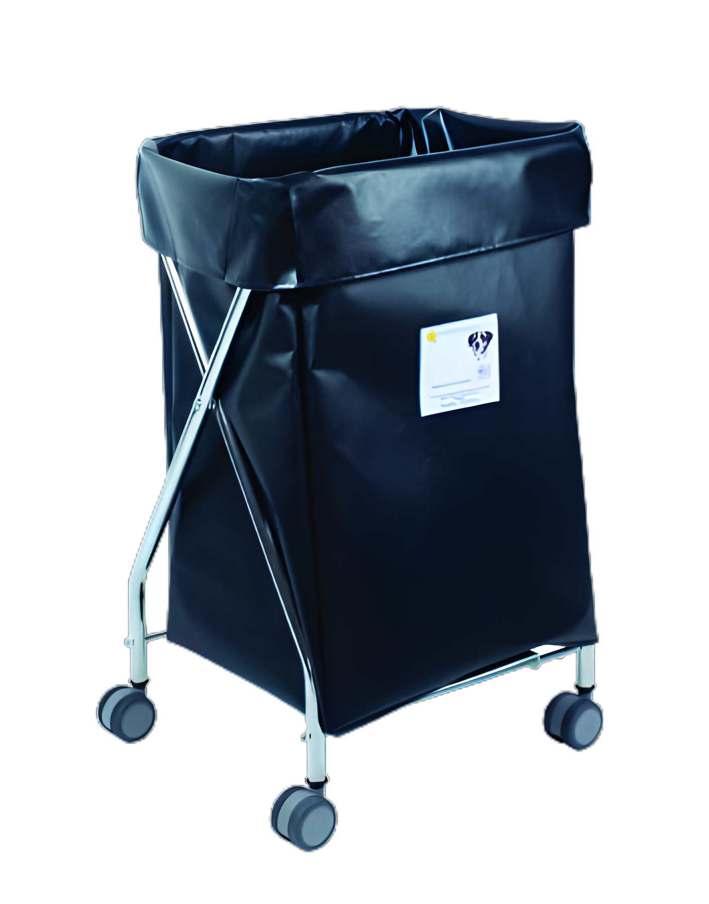 6 Bushel Capacity Medical Hamper with Vinyl Bag and 4 Casters - R & B Wire Products