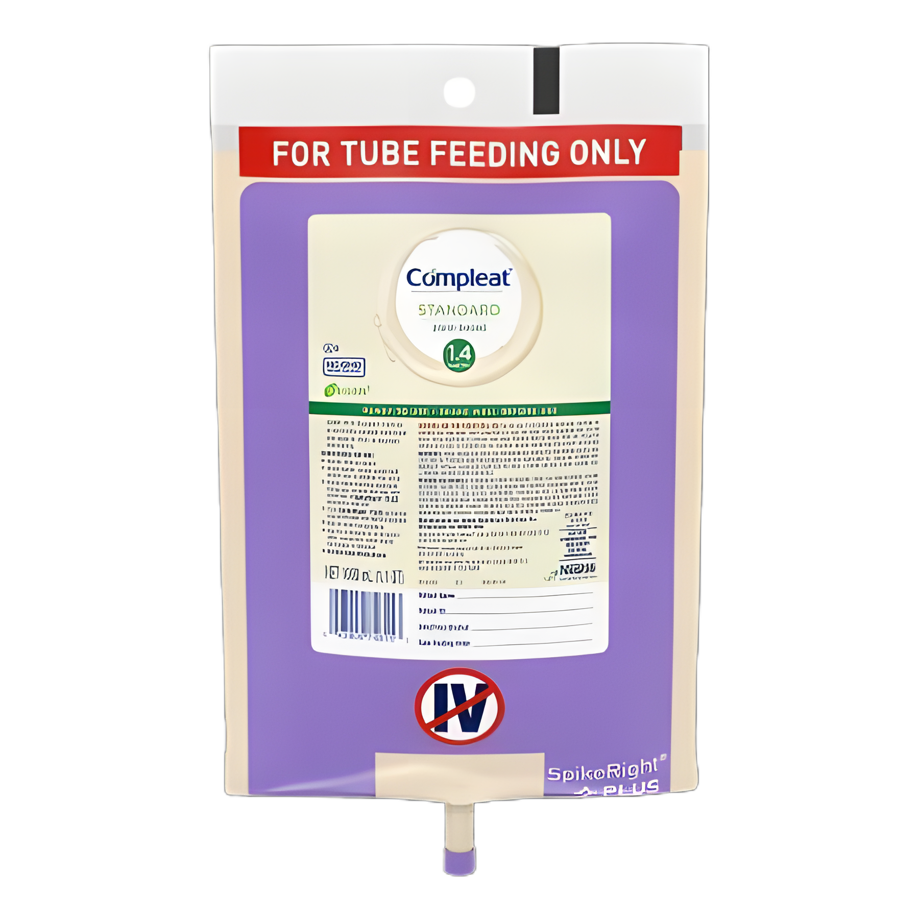 Tube Feeding Formula Compleat® Standard 1.4 Cal Vanilla Flavor Liquid 1000 mL Ready to Hang Prefilled Container