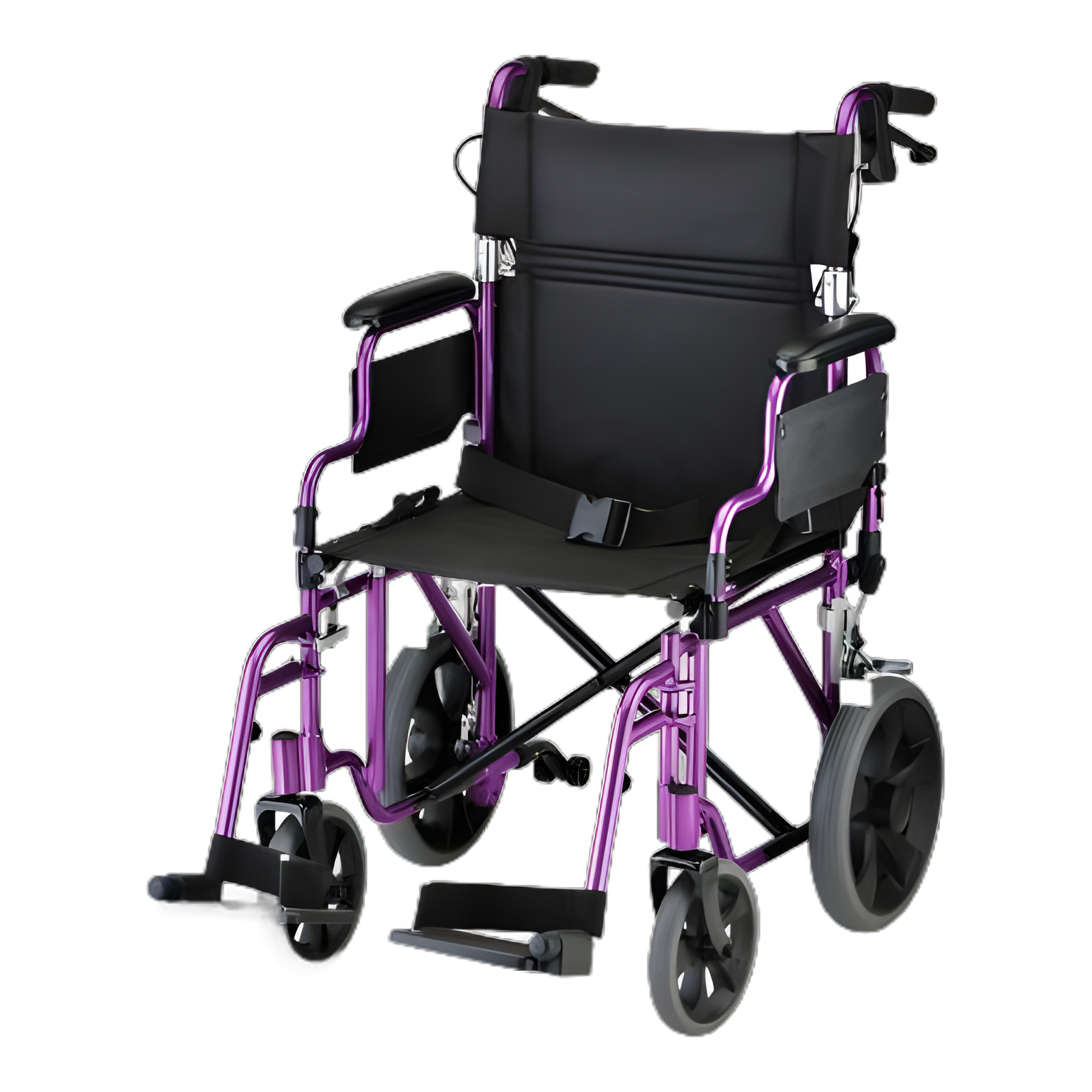 Nova Ortho-Med Lightweight Transport Chair with Desk-Length Arms and Swing-Away Footrests, 18.5" Seat Width - 352P