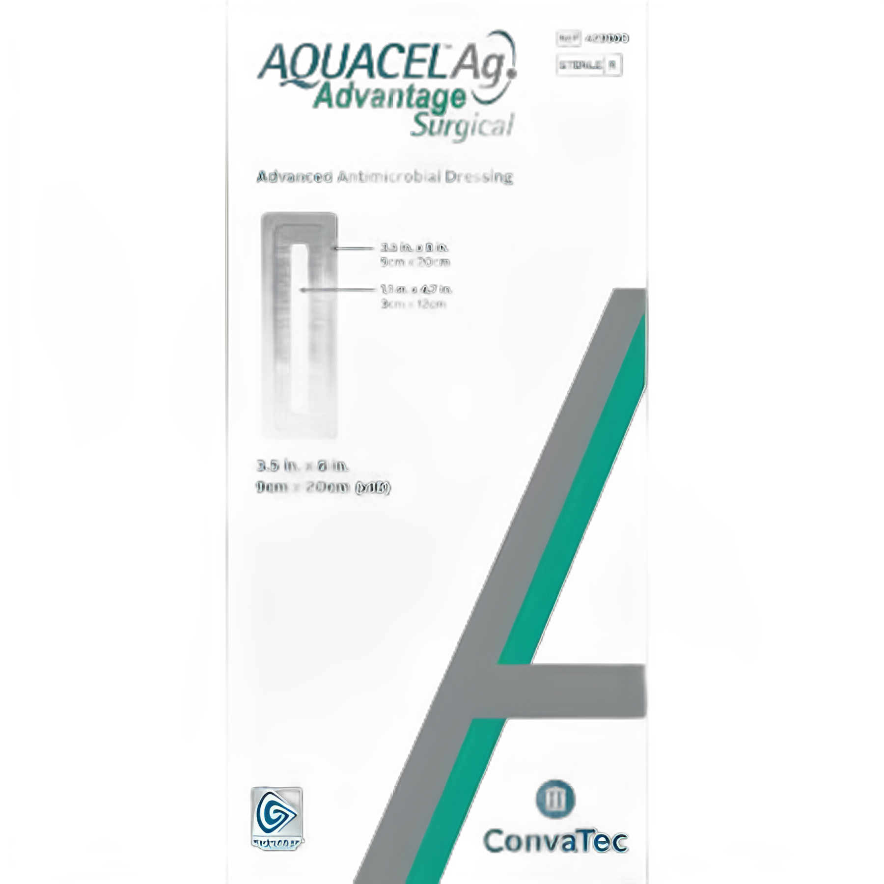 Silver Hydrofiber Dressing Aquacel™ Ag Advantage Surgical 3-1/2 X 8 Inch Rectangle Sterile