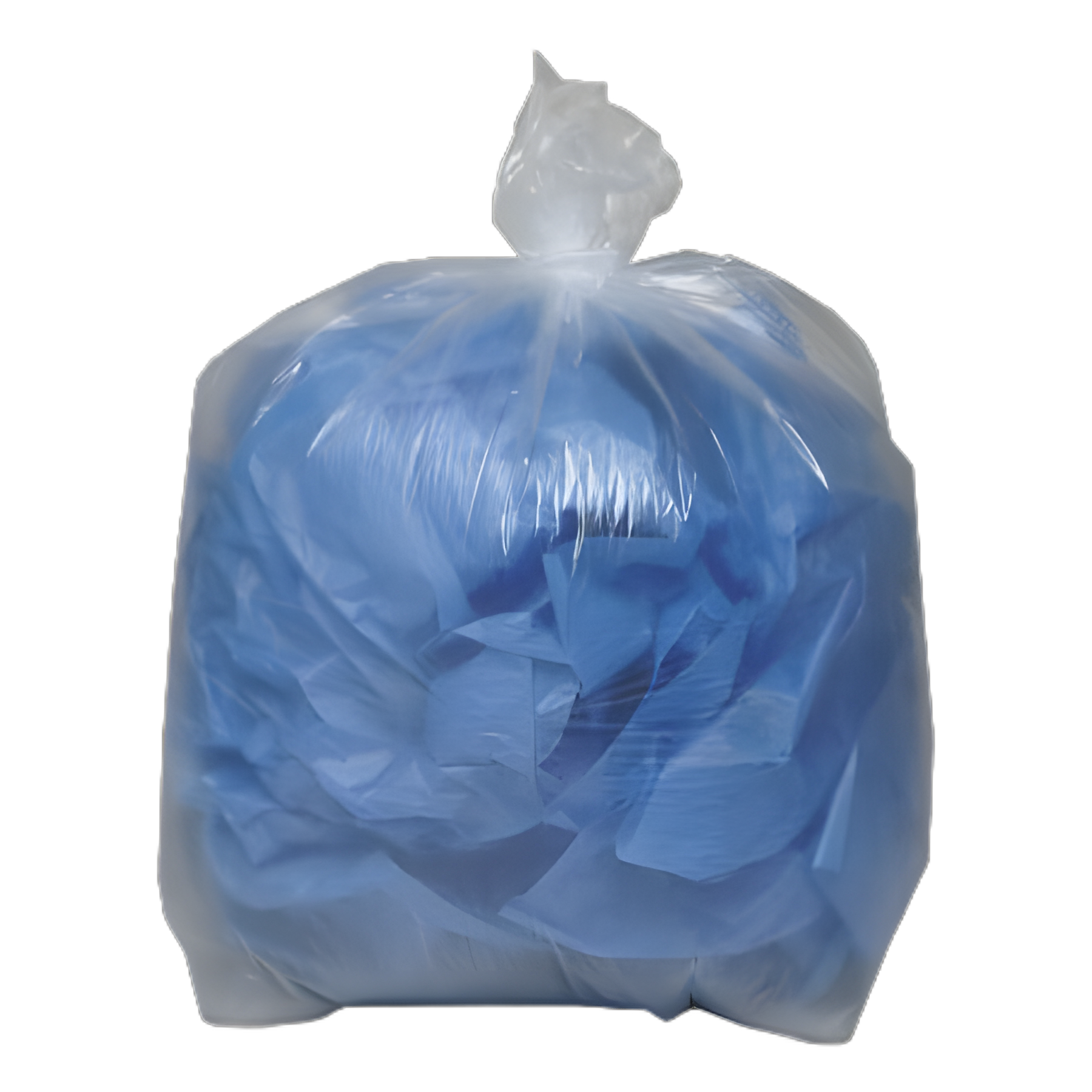 Boardwalk® 45 Gallon Clear Trash Bag for Medical Facilities - LLDPE/LD, 1.1 mil, 40x46 Inch, Coreless Roll