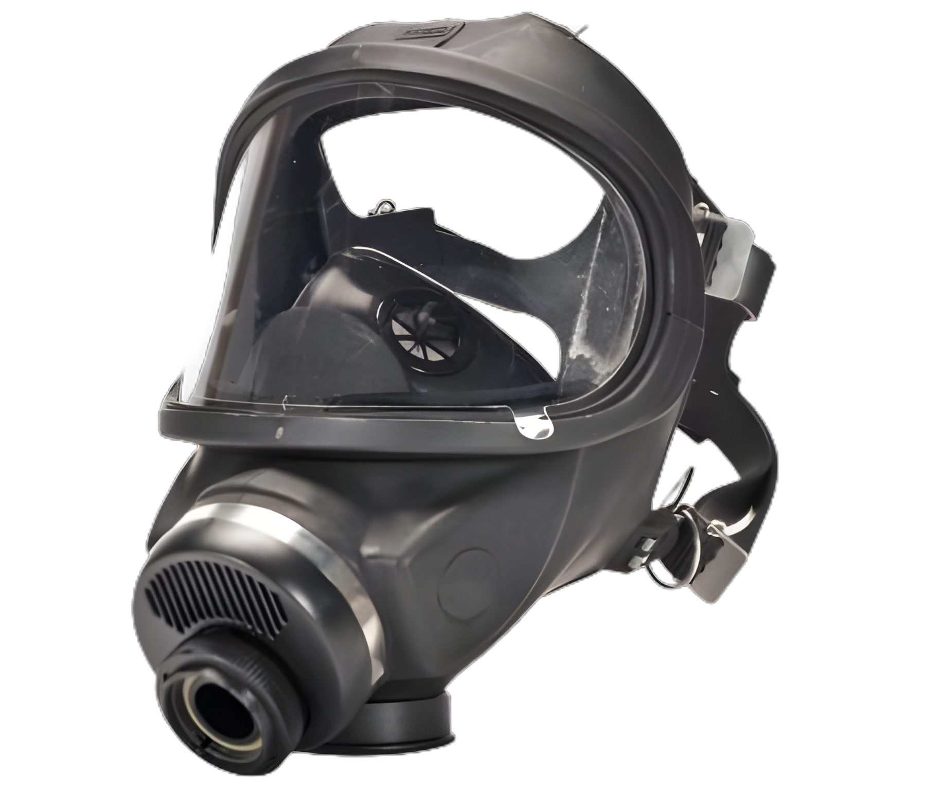 Ultravue Series Gas Mask NIOSH Full Face 5 Point Adjustable Head Strap Medium Black