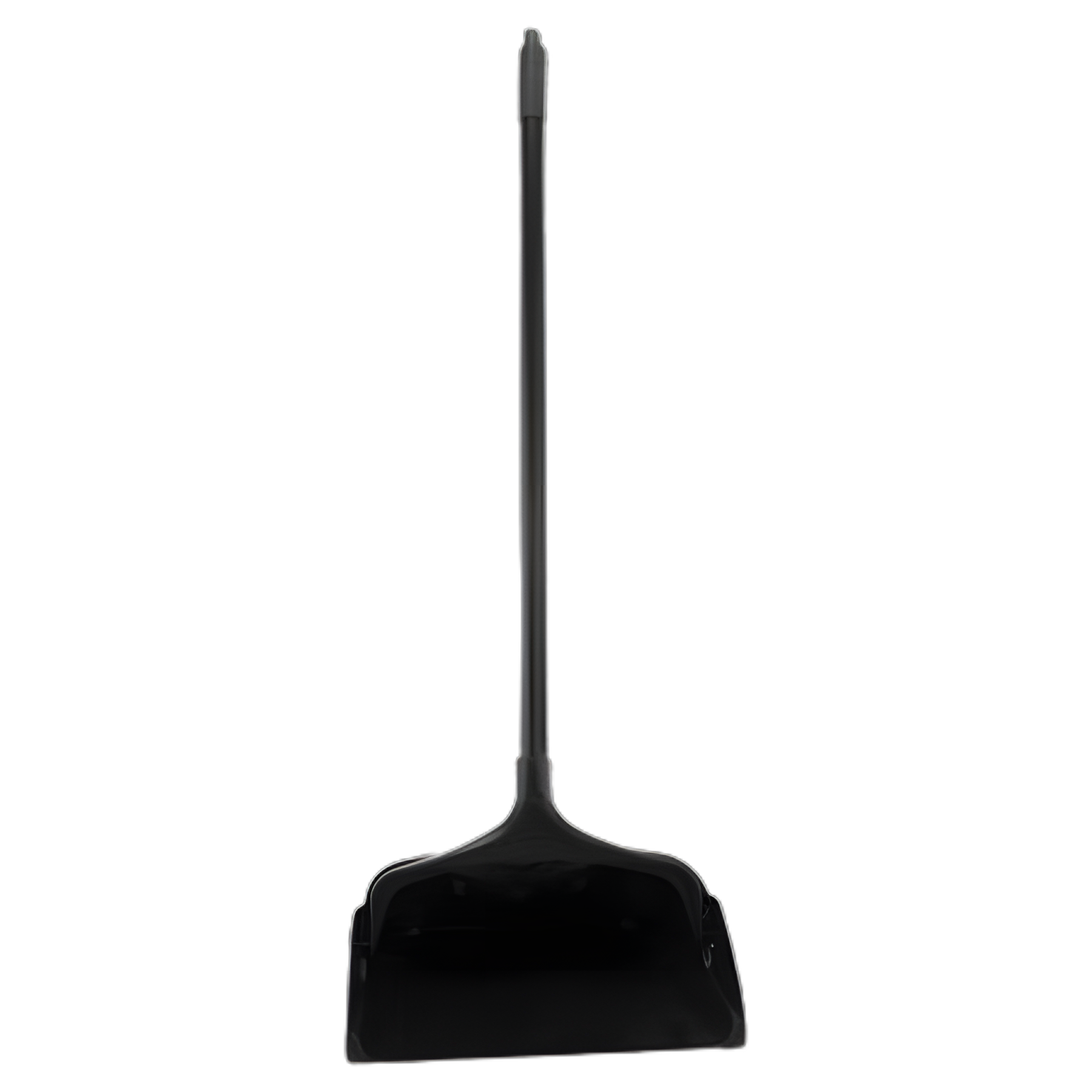 Lobby Pro Upright Dustpan with Wheels, 12.5w x 37h, Polypropylene with Vinyl Coat, Black