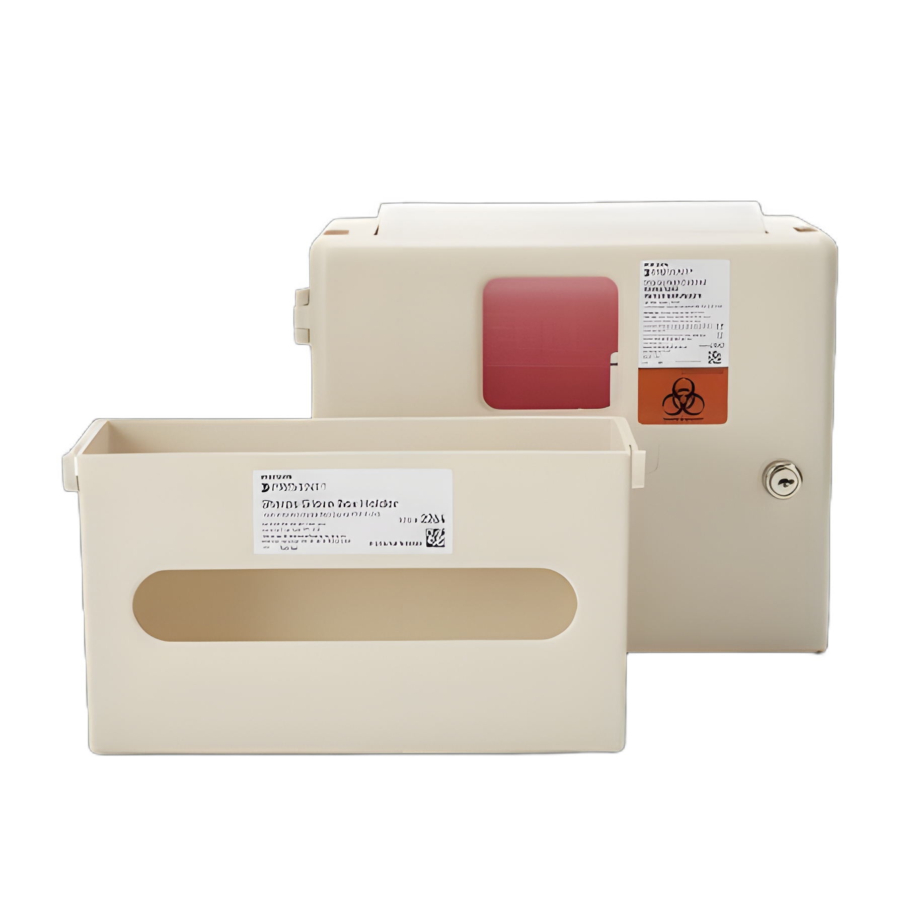 Sharps Container Cabinet / Wall Enclosure with Glove Box McKesson Prevent® Polypropylene Wall Mount Locking