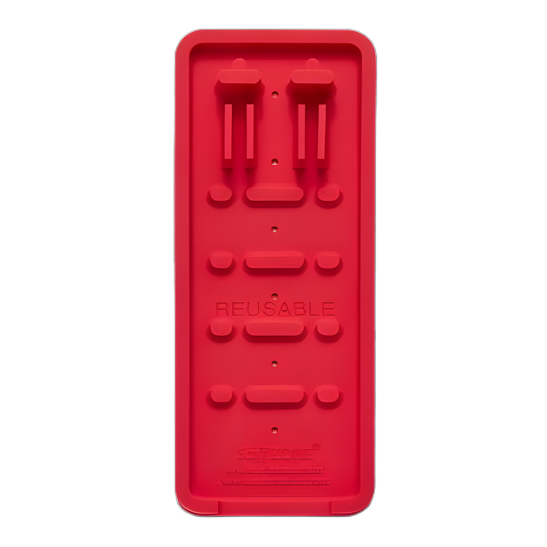 Soffzone® Red Syringe Tray 3x9 Inch - Safe, Non-Magnetic, OSHA Compliant