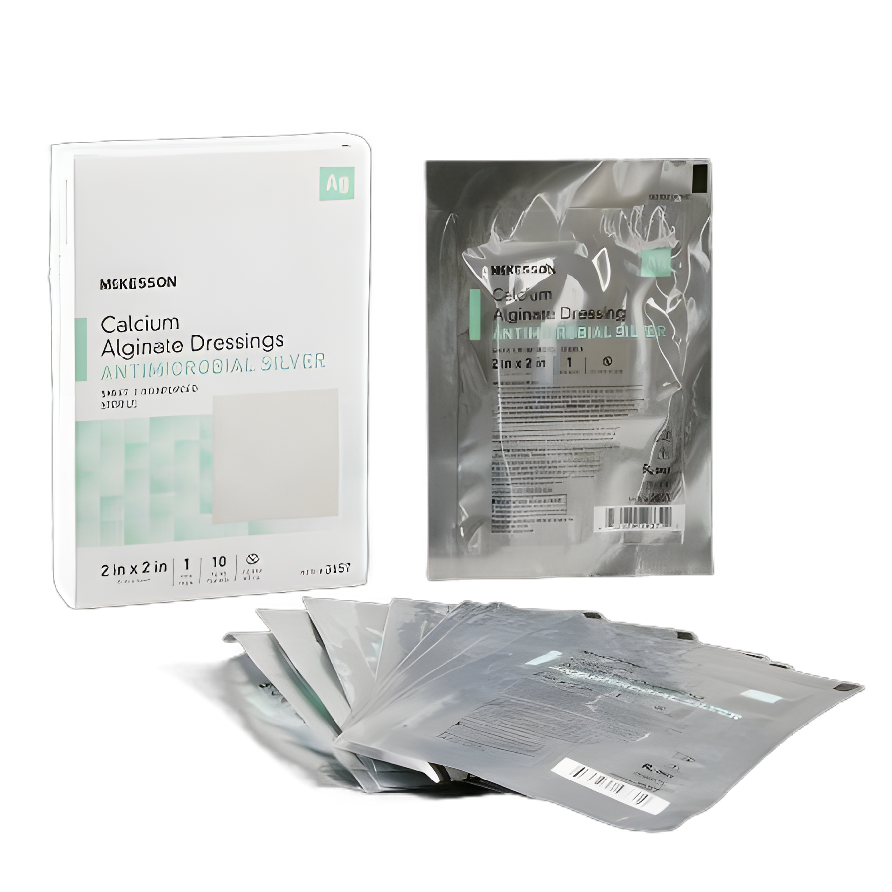 Silver Alginate Dressing McKesson 2 X 2 Inch Square Sterile