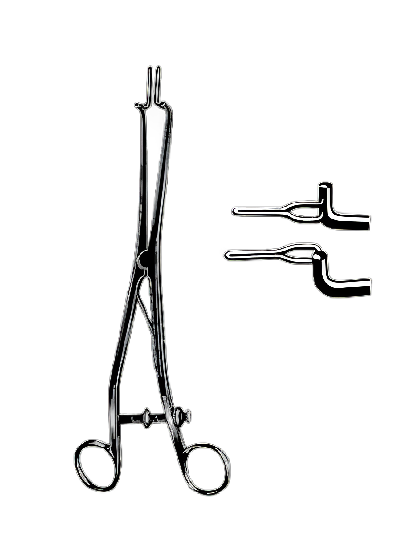 Endocervical Speculum Sklar Black™ Laser Kogan OR Grade Coated Stainless Steel Narrow Offset Ring Handle with Gauge and Set Screws Reusable