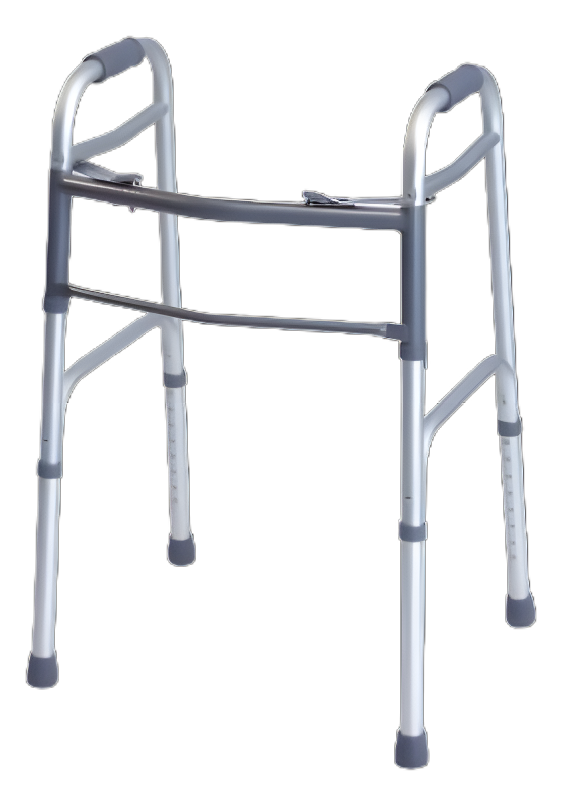 Dual Release Folding Walker Adjustable Height Lumex® Everyday Aluminum Frame 300 lbs. Weight Capacity 32-1/4 to 39-1/4 Inch Height - 716070A-4