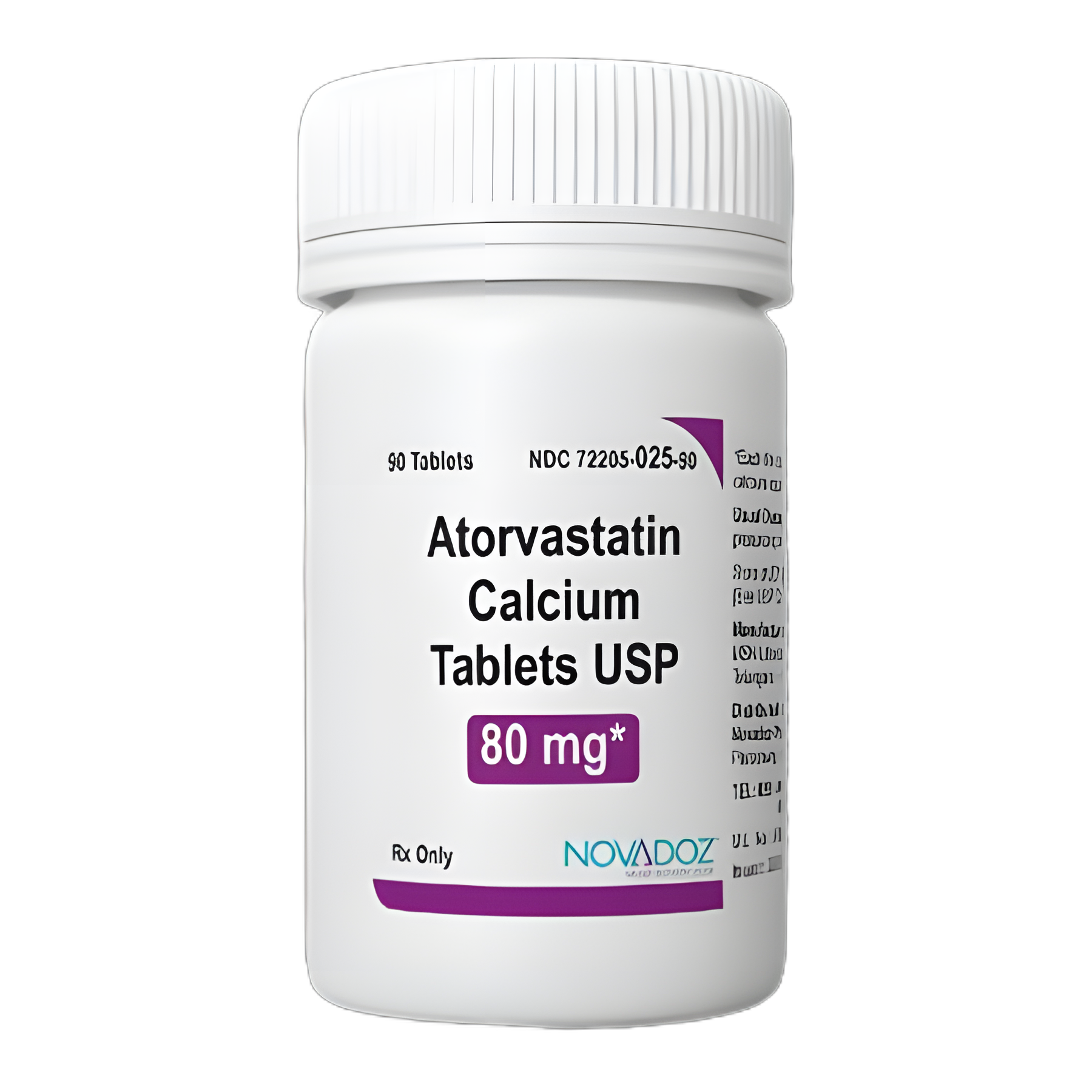 Atorvastatin Calcium 80 mg Tablet by Novadoz Pharmaceuticals - 90 Tablets Pack