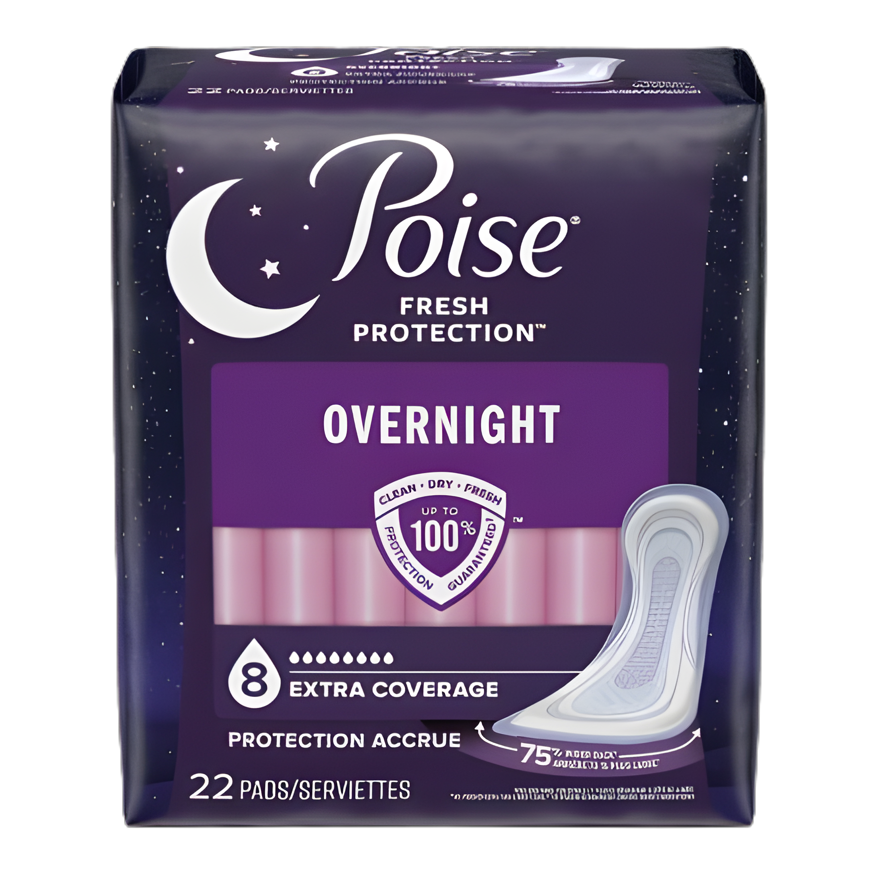 Bladder Control Pad Poise® Fresh Protection™ 5.3 Inch Length Heavy Absorbency Sodium Polyacrylate Core One Size Fits Most