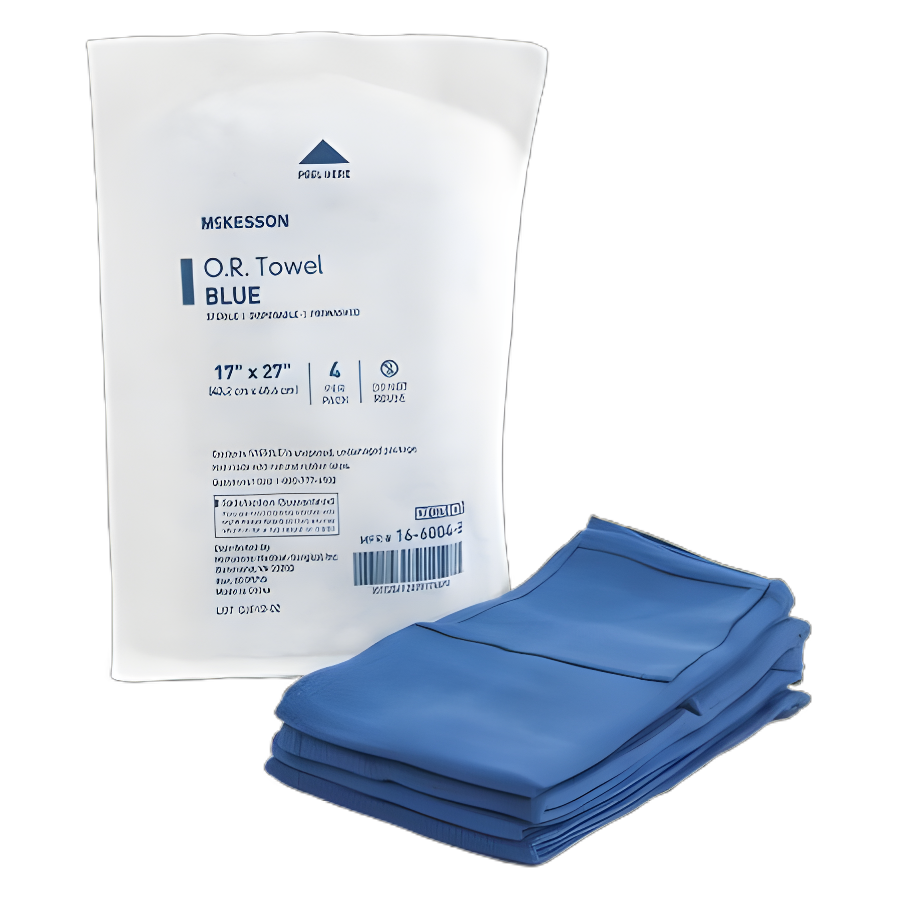 O.R. Towel McKesson 17 W X 27 L Inch Blue Sterile - 16-6004-B