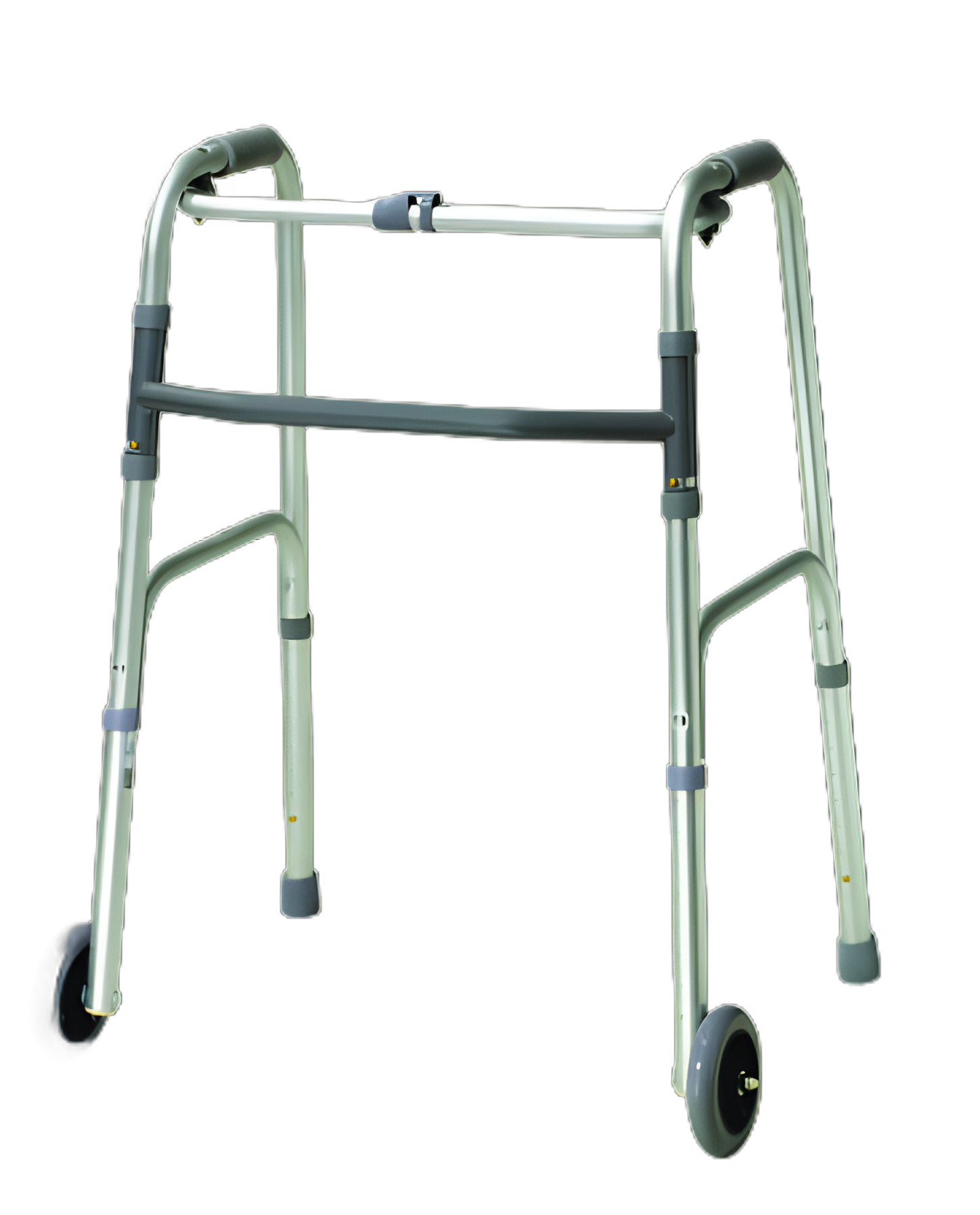 Dual Release Folding Walker Adjustable Height Aluminum Frame 350 lbs. Weight Capacity 32 to 39 Inch Height