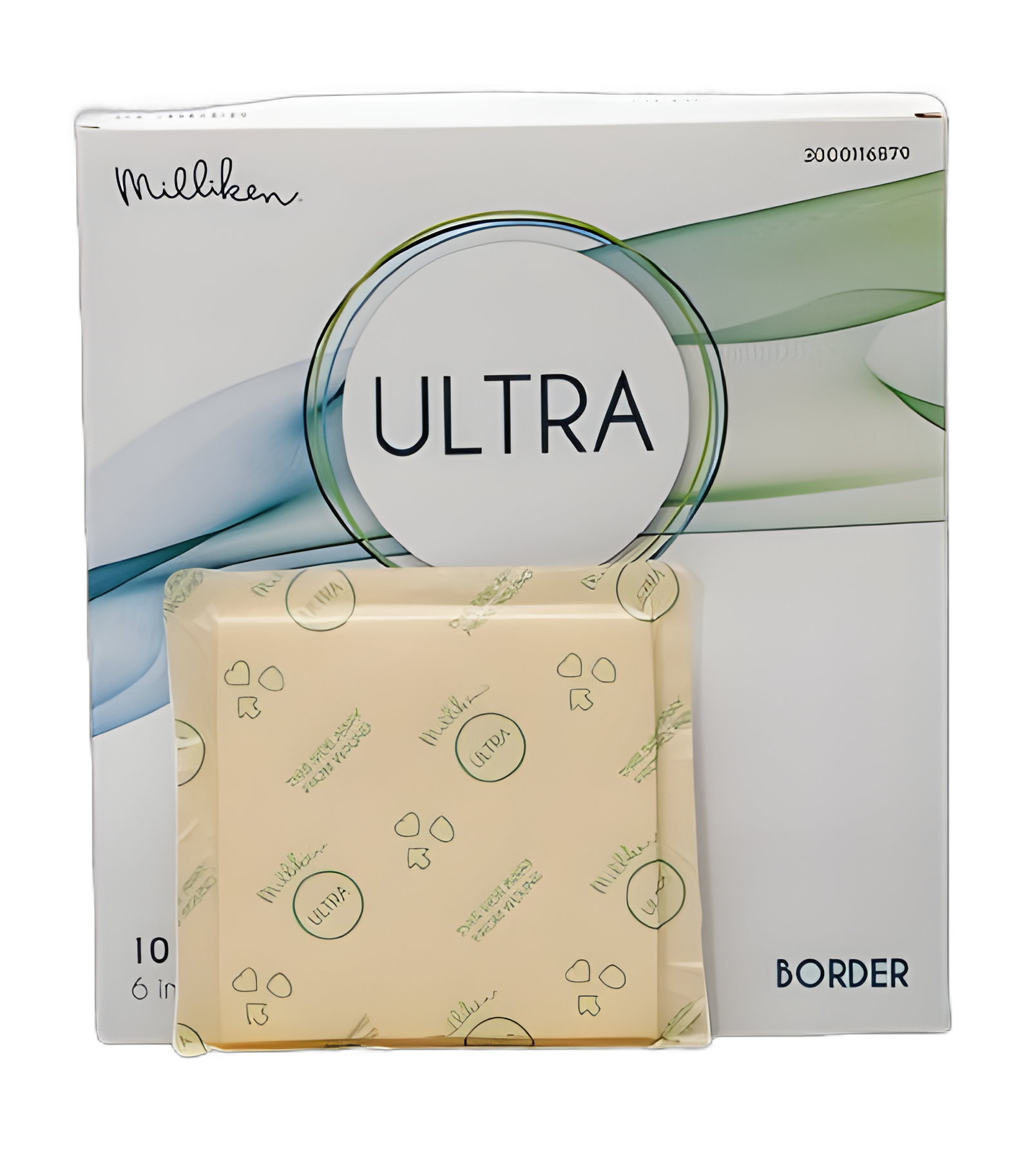 ULTRA Border Foam Dressing 6x6 Inch Silicone Adhesive with Film Backing - Sterile Square Wound Dressing for High Exudate Management