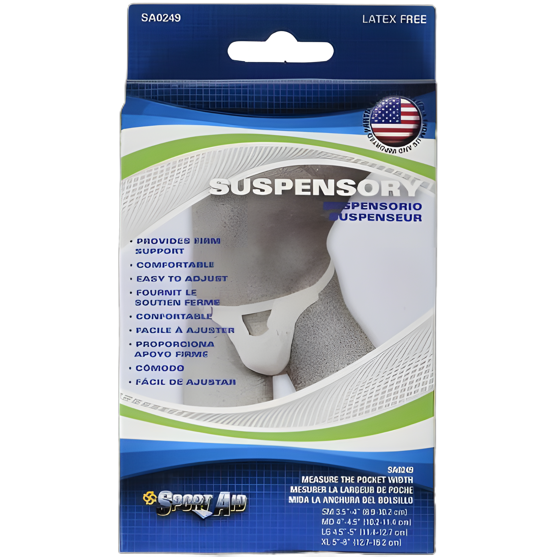 Suspensory Sport-Aid™ Medium White