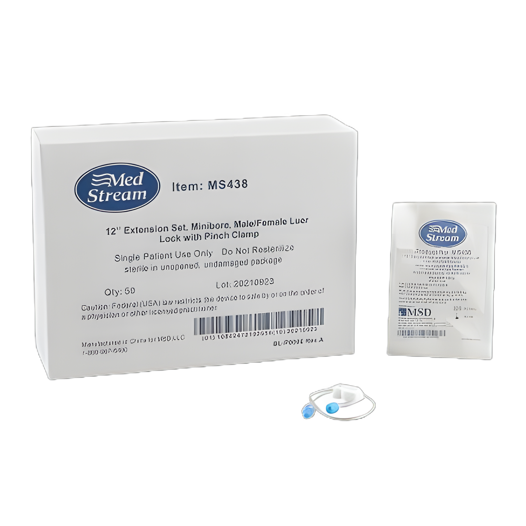 McKesson Small Bore IV Extension Set, 12 Inch Tubing - Latex-Free