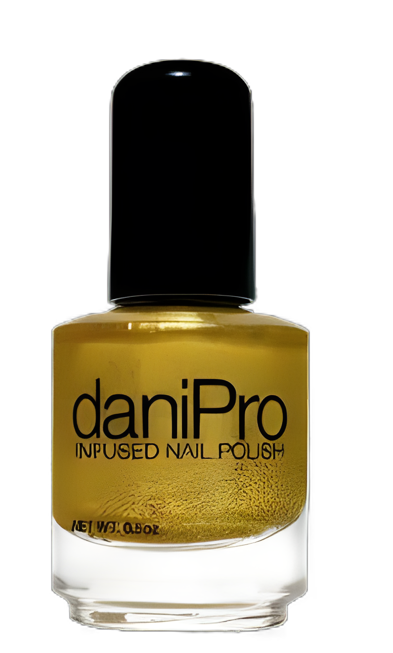 daniPro Glitzy Gold Antifungal Nail Polish with Undecylenic Acid, 0.5 oz.