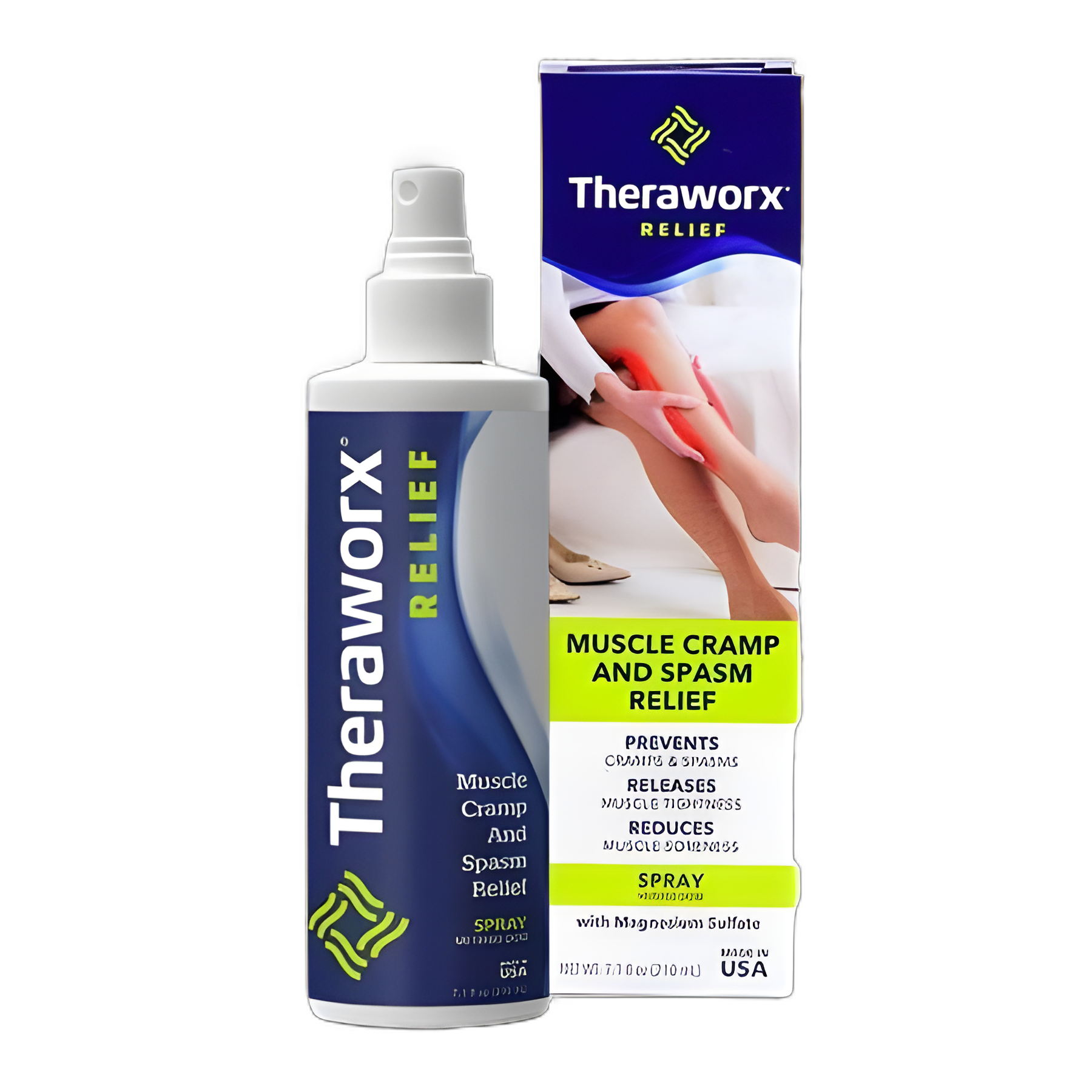 Theraworx® Relief Magnesium Sulfate 0.5% Foam - Topical Pain Relief for Muscle Cramps, 7.1 oz