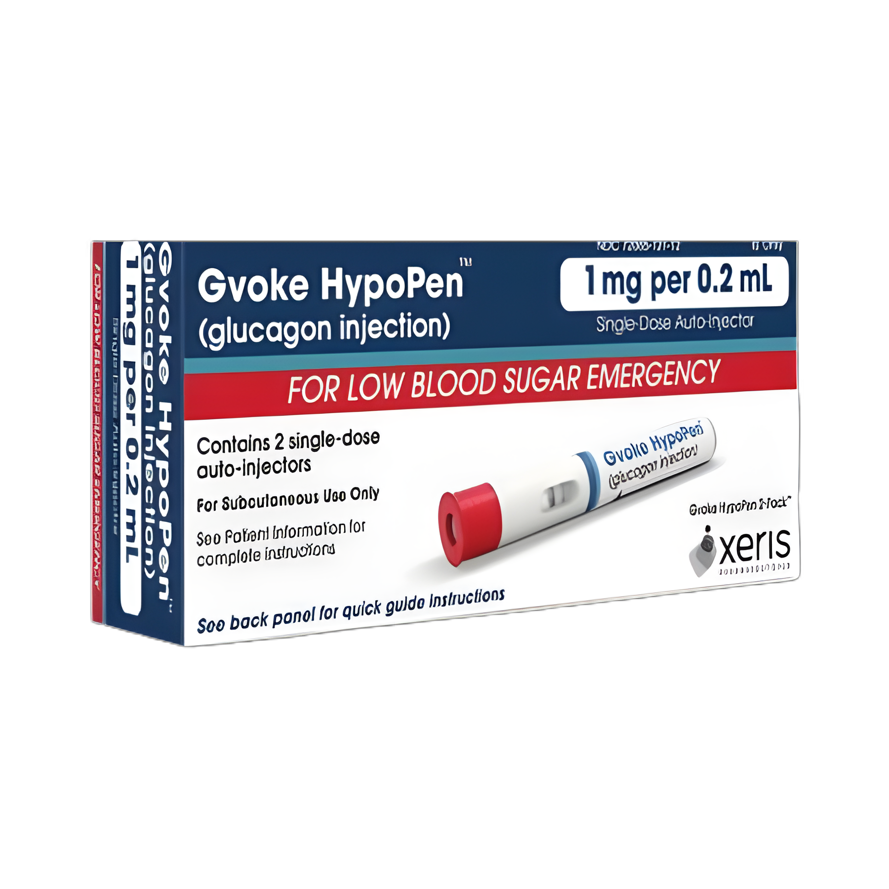 Gvoke HypoPen Glucagon 1 mg/0.2 mL Prefilled Injection Pen for Emergency Hypoglycemia Treatment