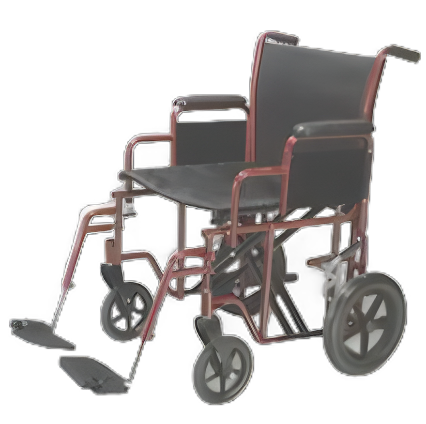 Transport Chair drive™ 22 Inch Seat Width Desk Length Arm Swing-Away Footrest Steel Frame