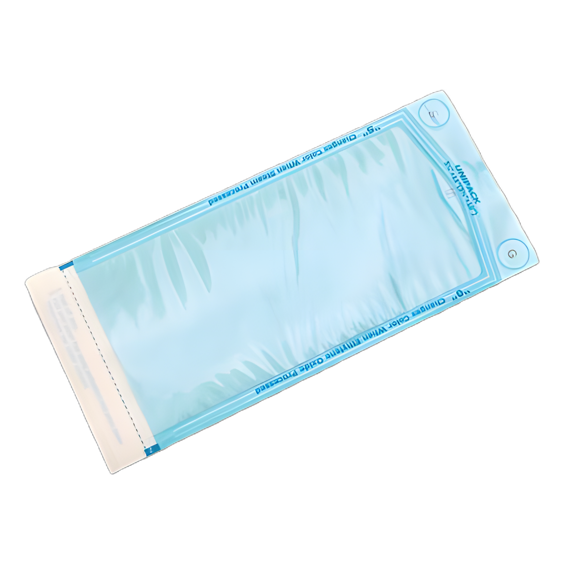 Sterilization Pouch UniPack Ethylene Oxide (EO) Gas / Steam 5-1/4 X 11 Inch Transparent Blue / White Self Seal Paper / Film