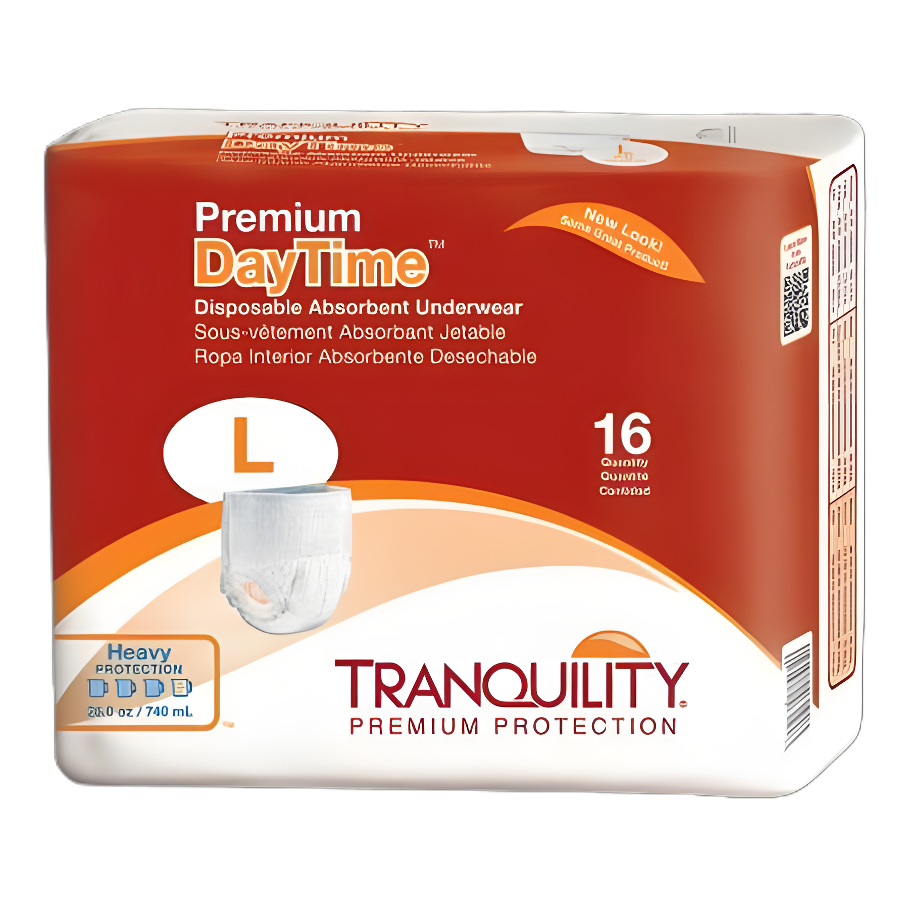 Unisex Adult Absorbent Underwear Tranquility® Premium DayTime™ Pull On with Tear Away Seams Large Disposable Heavy Absorbency