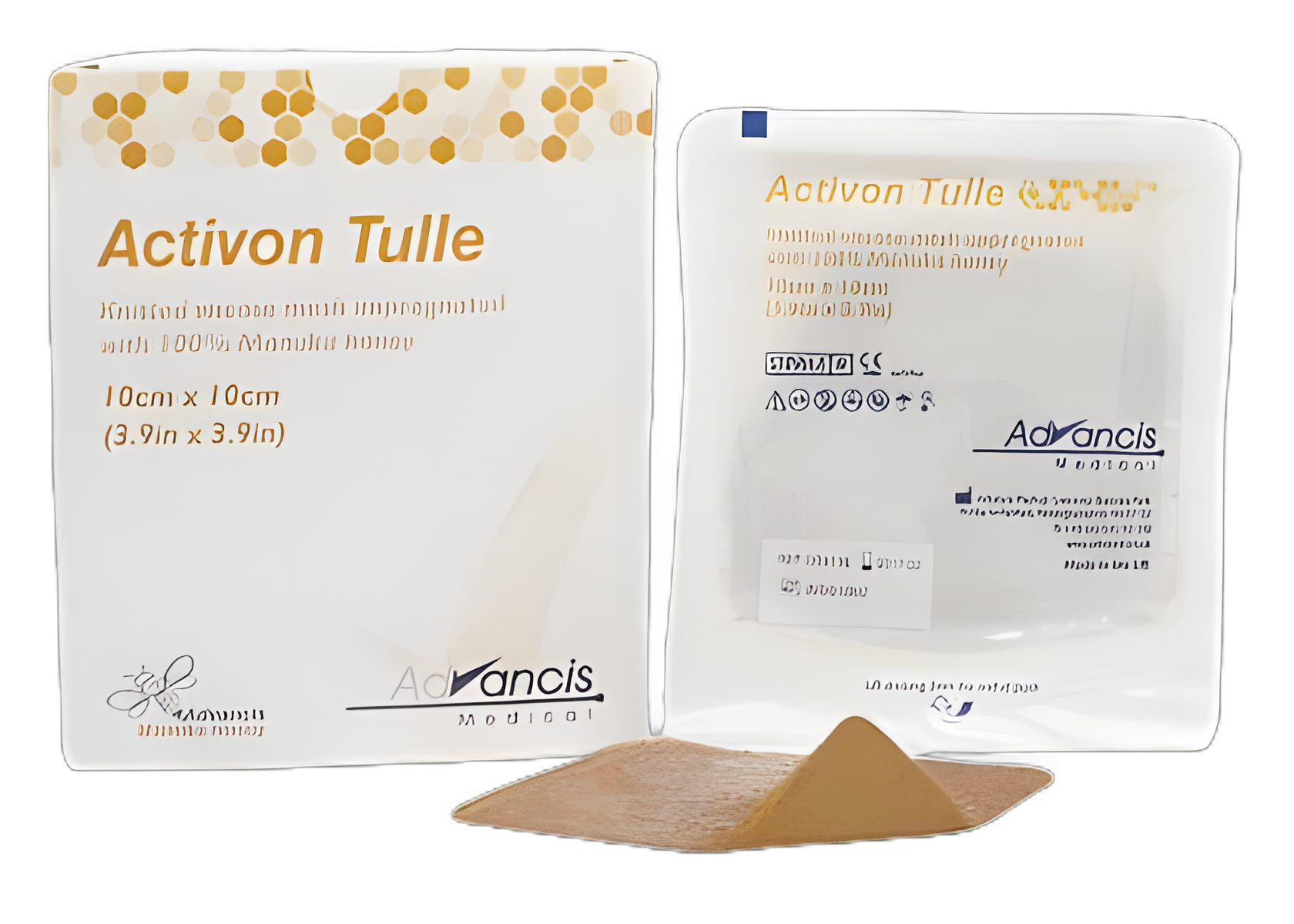 Activon® Tulle Manuka Honey Impregnated Wound Dressing, 4x4 Inch, Sterile