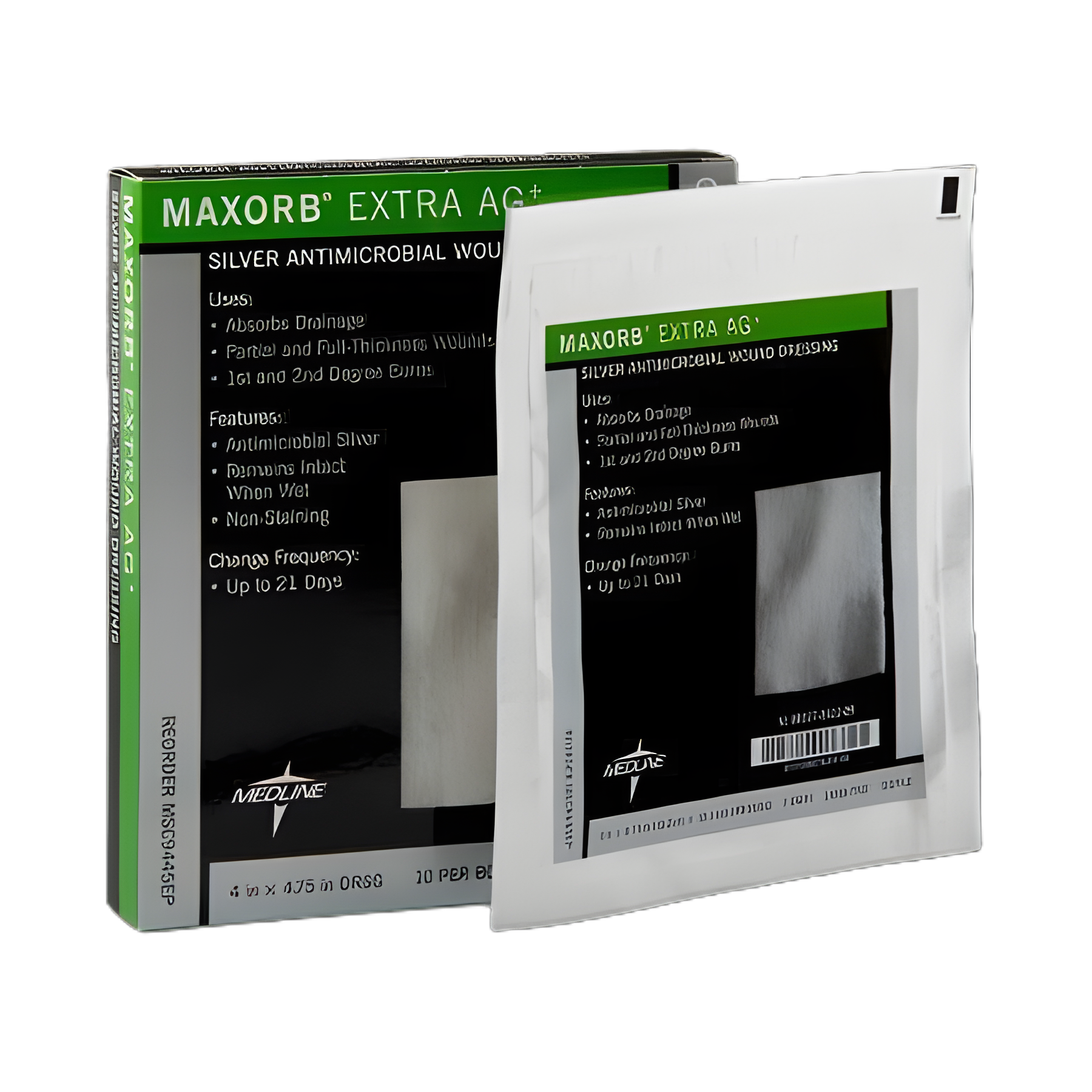 Silver Alginate Dressing Maxorb® Extra Ag+ 4 X 4-3/4 Inch Rectangle Sterile