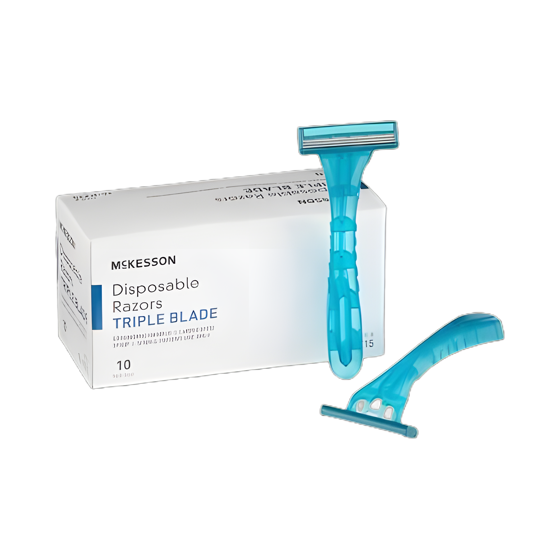 Personal Razor with Lubricating Strip McKesson Single Edge Triple Blade NonSterile Disposable