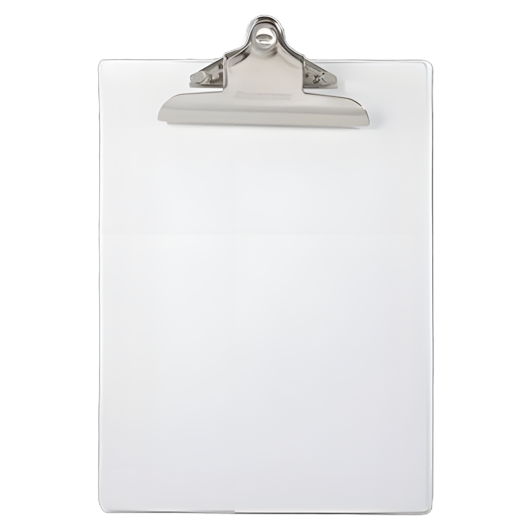 Recycled Plastic Clipboard with Ruler Edge, 1" Clip Capacity, Holds 8.5 x 11 Sheets, Clear