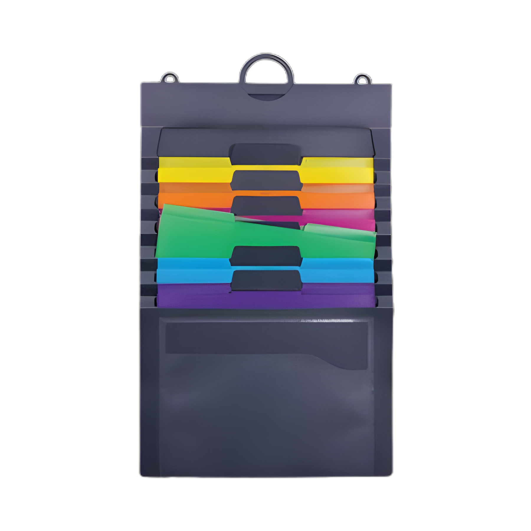 Smead Cascading Wall Organizer for Medical Offices, 6 Pockets, Letter Size, Durable Poly, Neon Colors