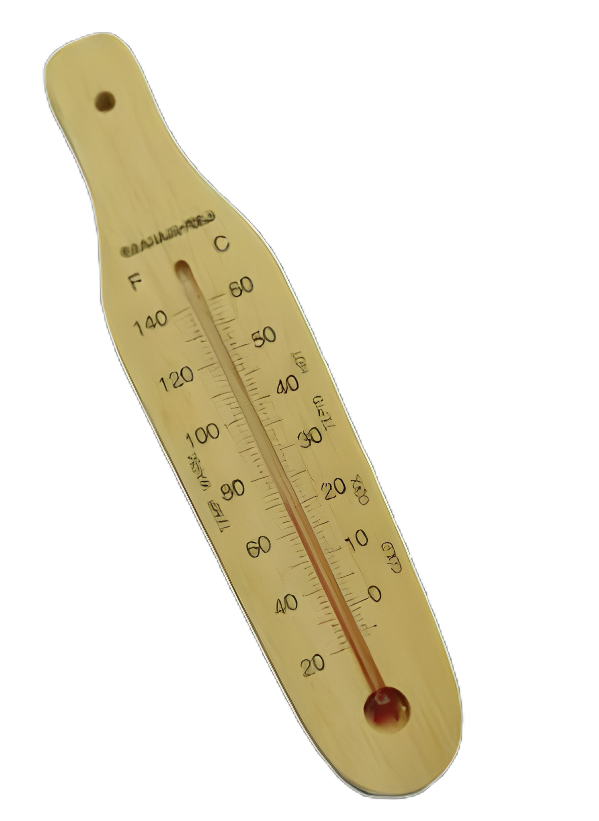 Flat Bath Thermometer Grafco Fahrenheit / Celsius 20° to 140° (0° to +60°C) Without External Probe Wall Mount Does Not Require Power