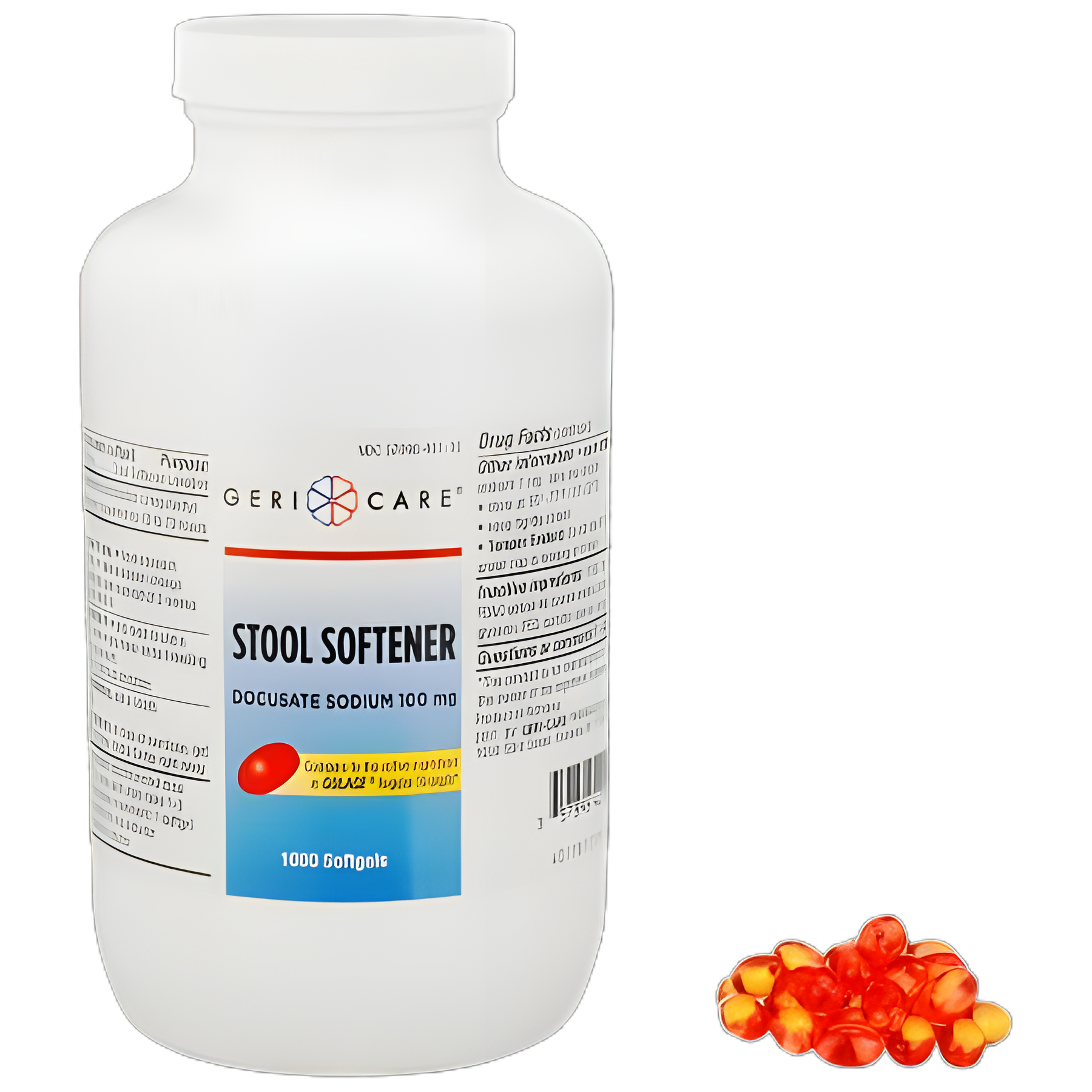 Stool Softener Geri-Care® Softgel 1,000 per Bottle 100 mg Strength Docusate Sodium
