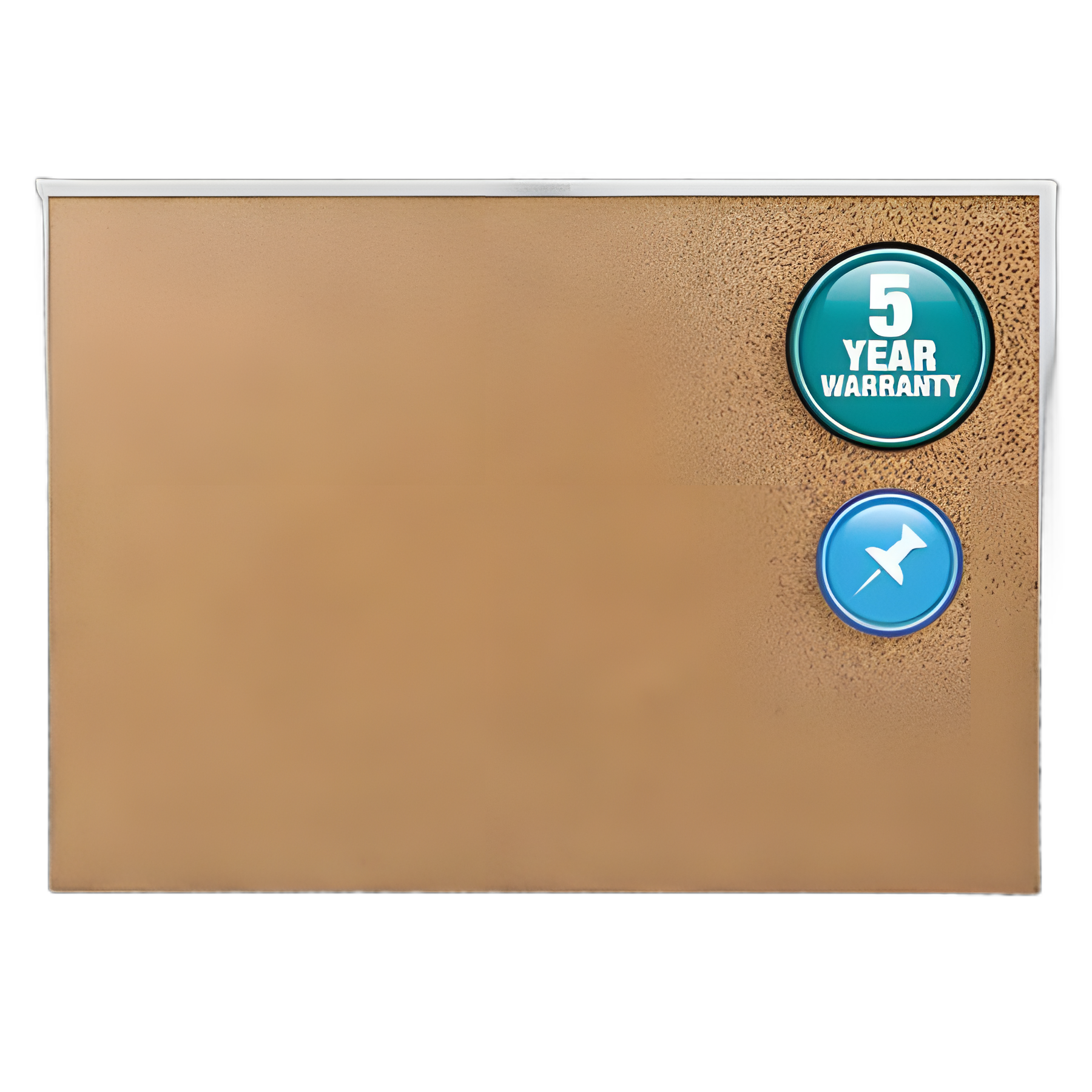 Classic Series Cork Bulletin Board, 60 x 36, Tan Surface, Silver Anodized Aluminum Frame