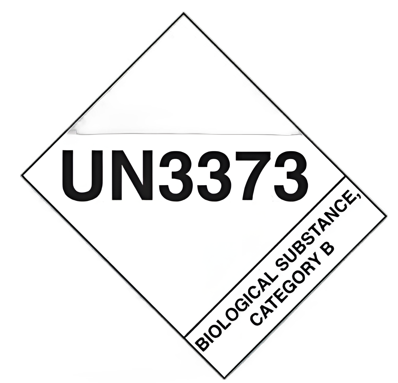 UN3373 Biological Substance Category B Shipping Label 4 X 4-3/4 Inch by Uline