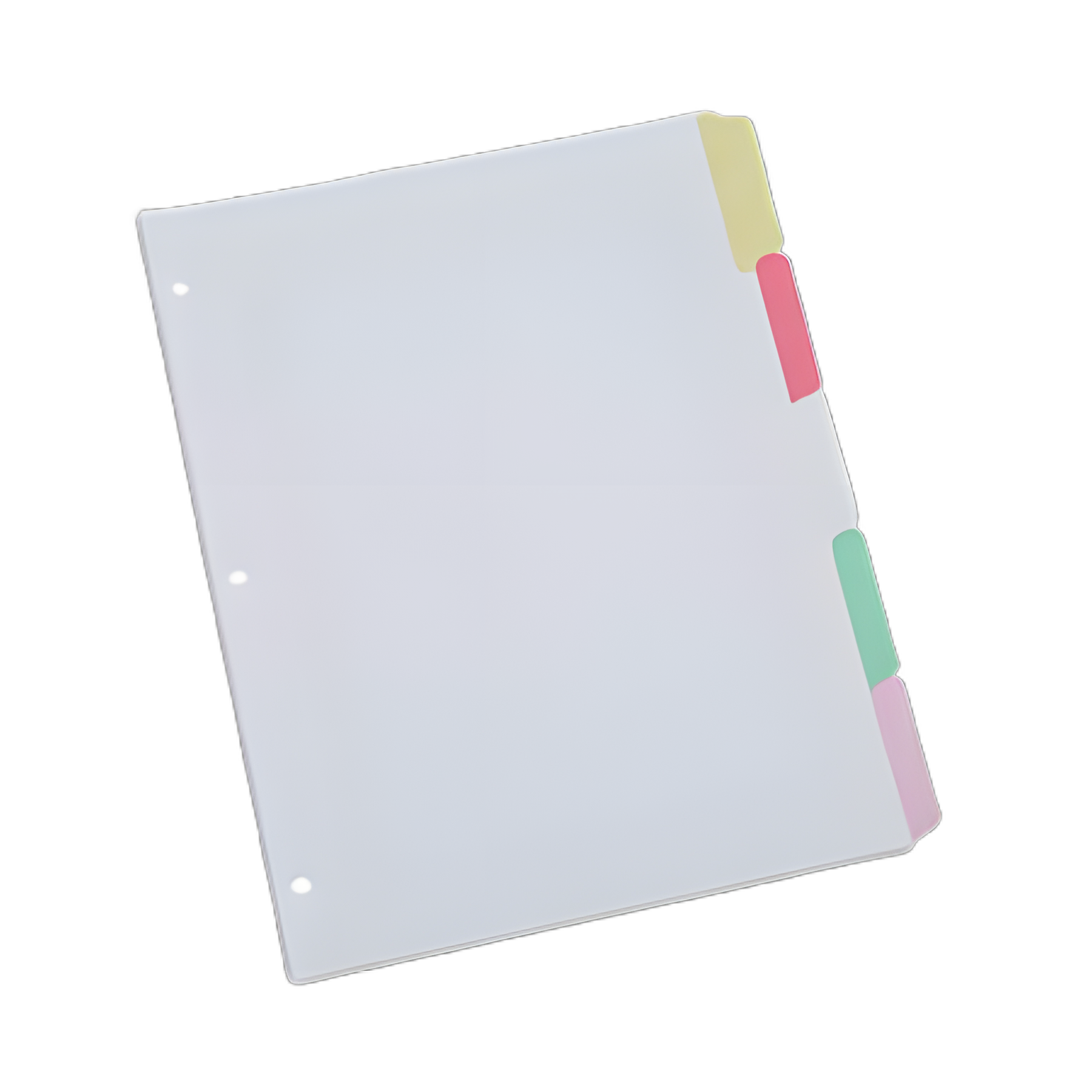 Deluxe Write-On/Erasable Tab Index, 5-Tab, 11 x 8.5, White, Assorted Tabs, 1 Set