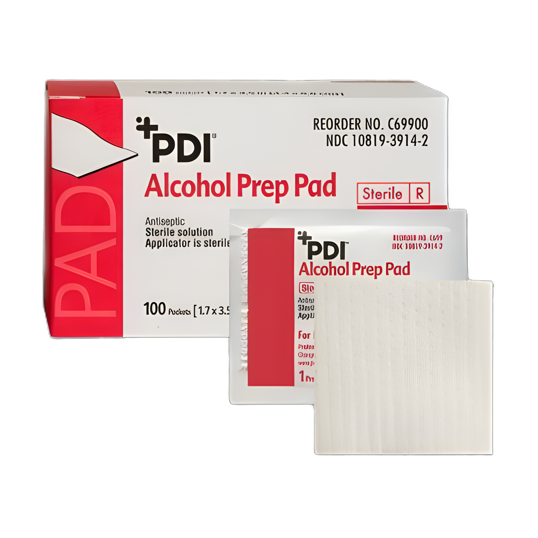 Alcohol Prep Pad PDI® 70% Strength Isopropyl Alcohol Individual Packet Sterile