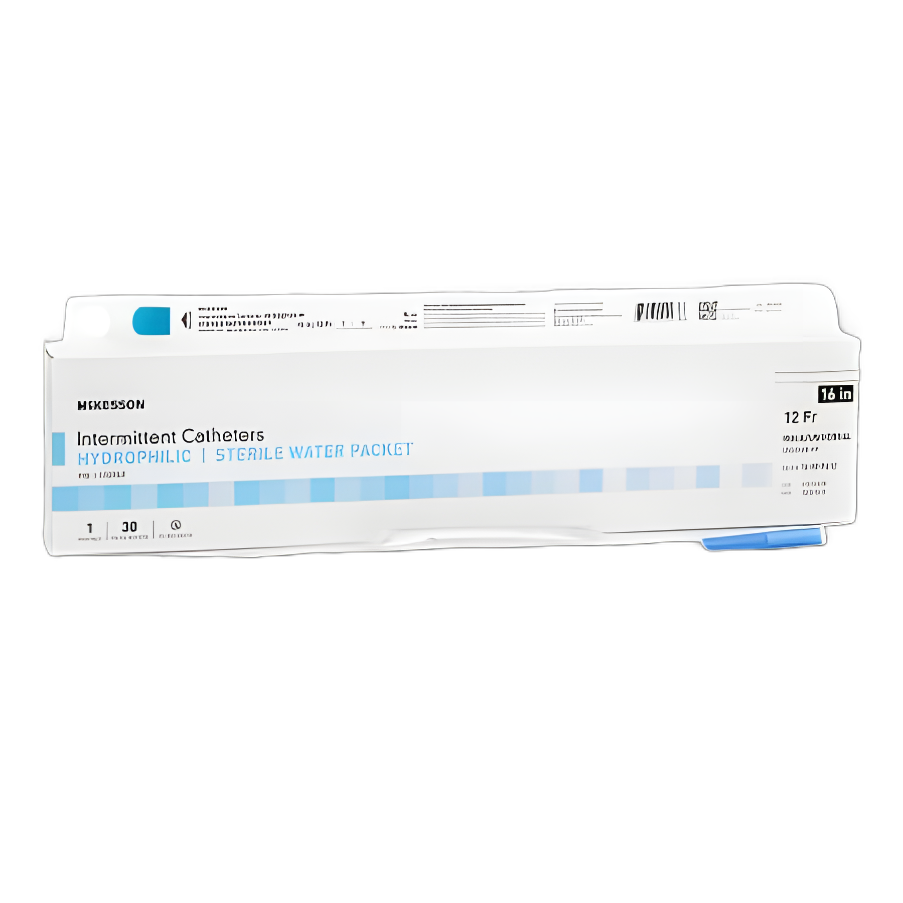 McKesson 12 Fr. 16 Inch Straight Tip Hydrophilic Coated PVC Urethral Catheter